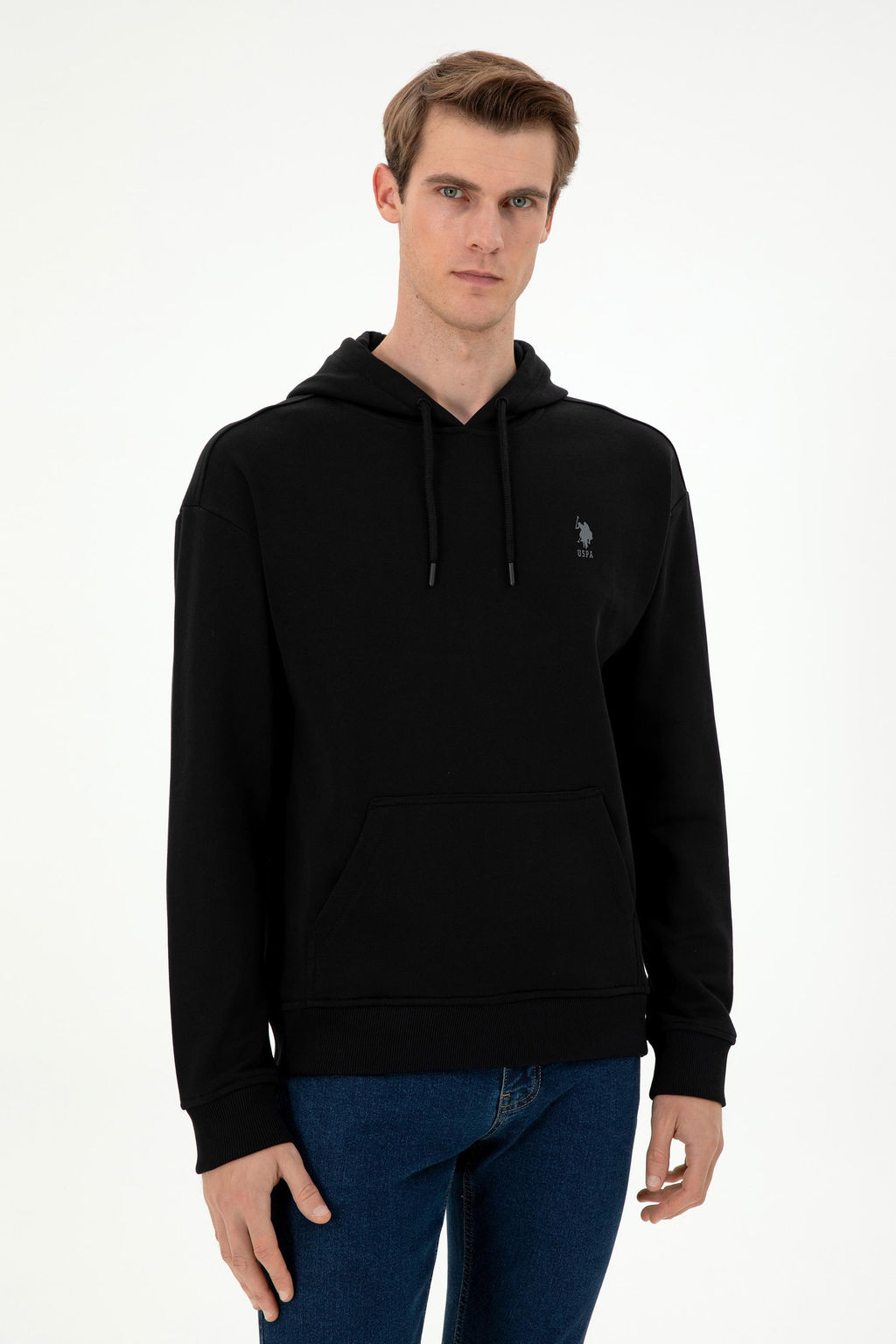 Мужской черный базовый свитшот Неожиданная скидка в корзине - U.s. polo assn фото 3