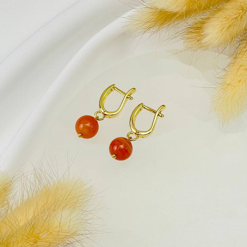 Серьги из Сардоникса