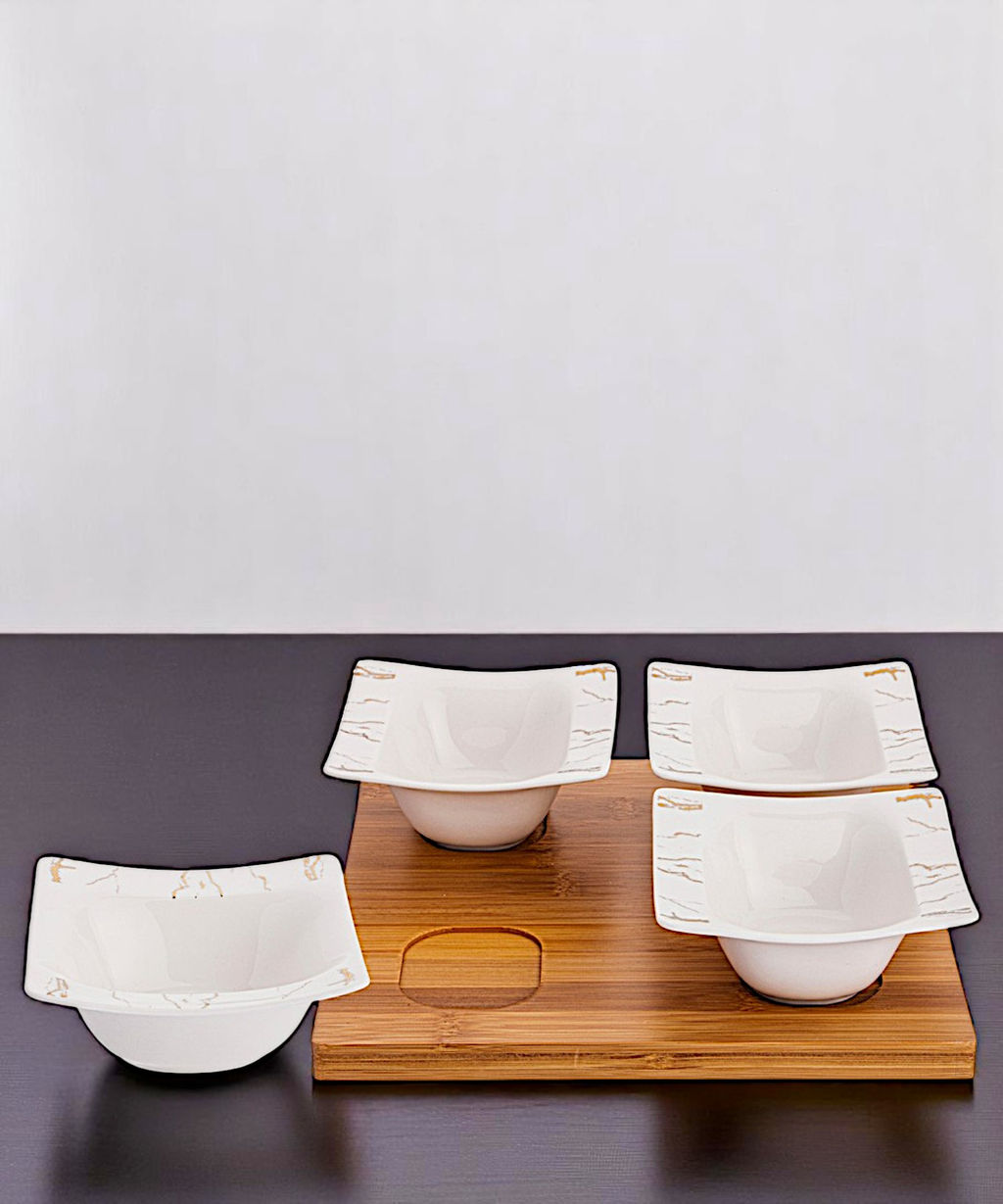 НАБОР ИЗ 4 САЛАТНИКОВ НА ДЕРЕВ.ПОДСТАВКЕ LEFARD FANTASY 11,5 СМ  фото 6