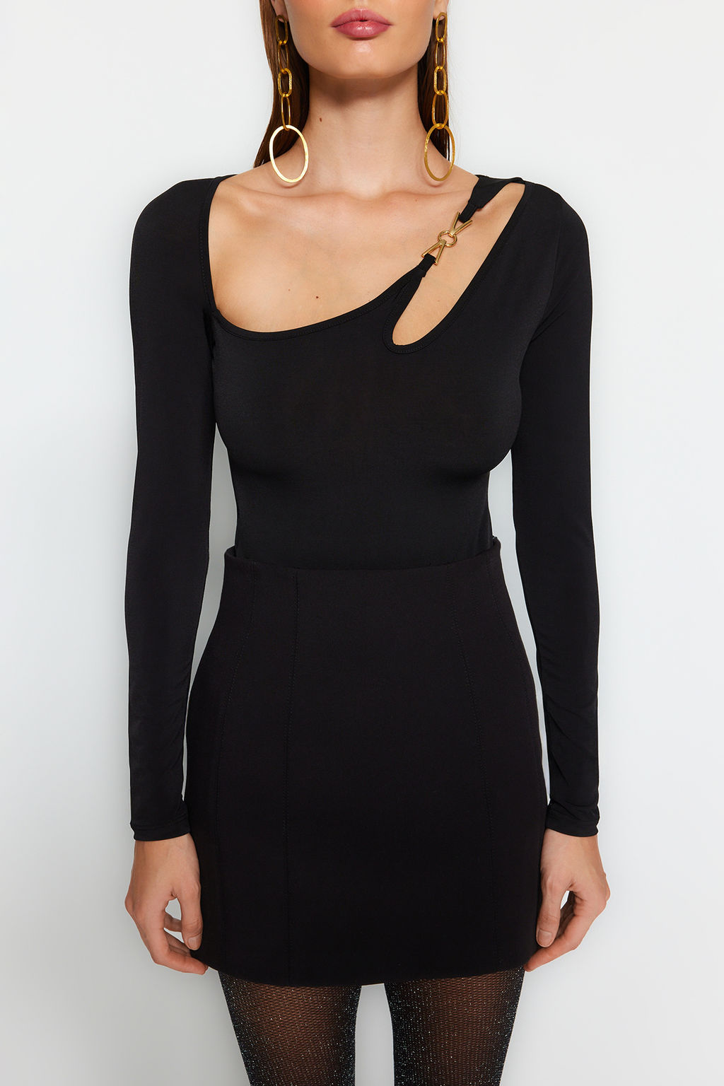 TRENDYOLMILLA Siyah Vucuda Oturan Aksesuarl? Orme Body TPRAW24BD00032 фото 4