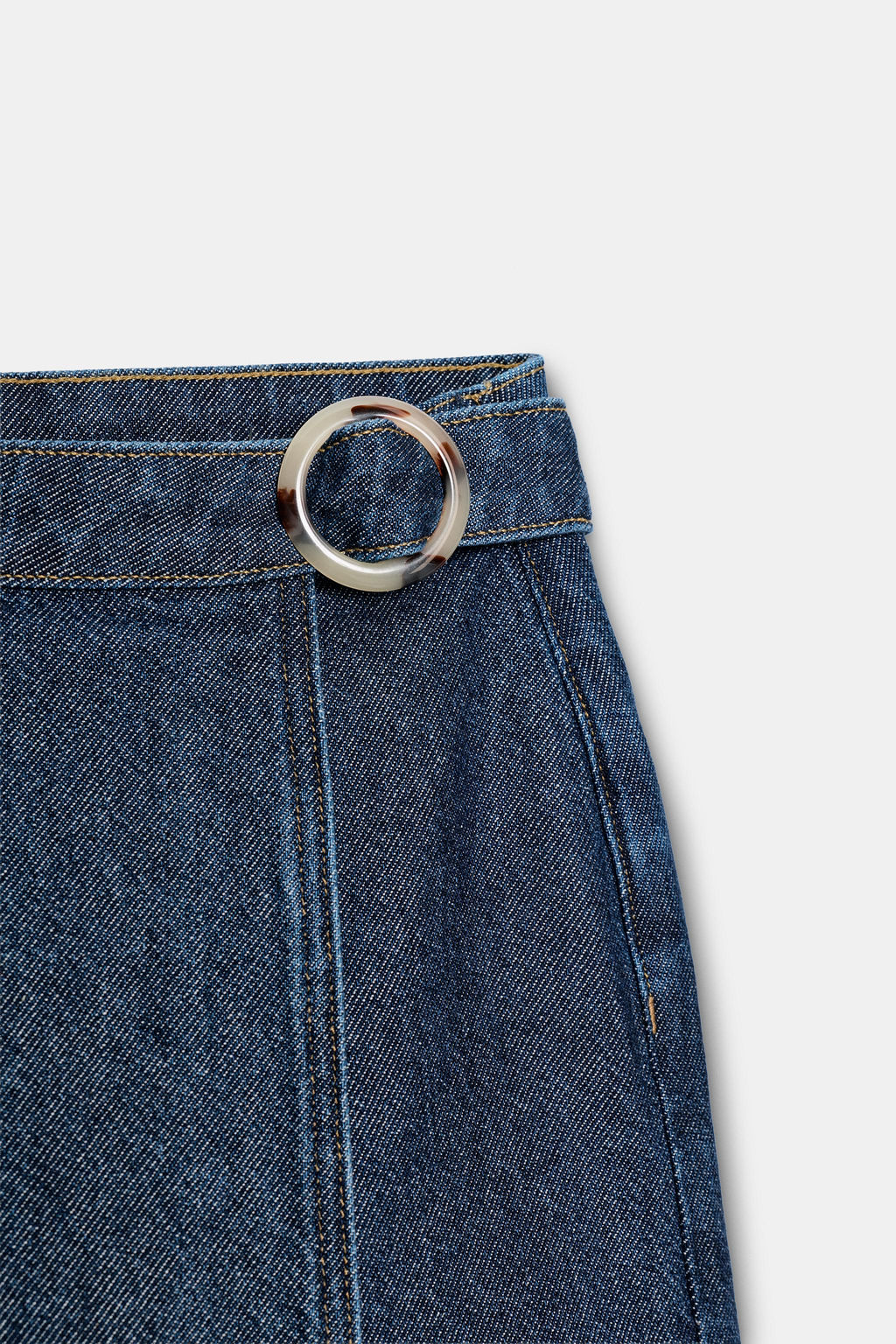 FALDA PANTAL?N Z1975 CRUZADA DENIM HEBILLA / Azul - Zara фото 9
