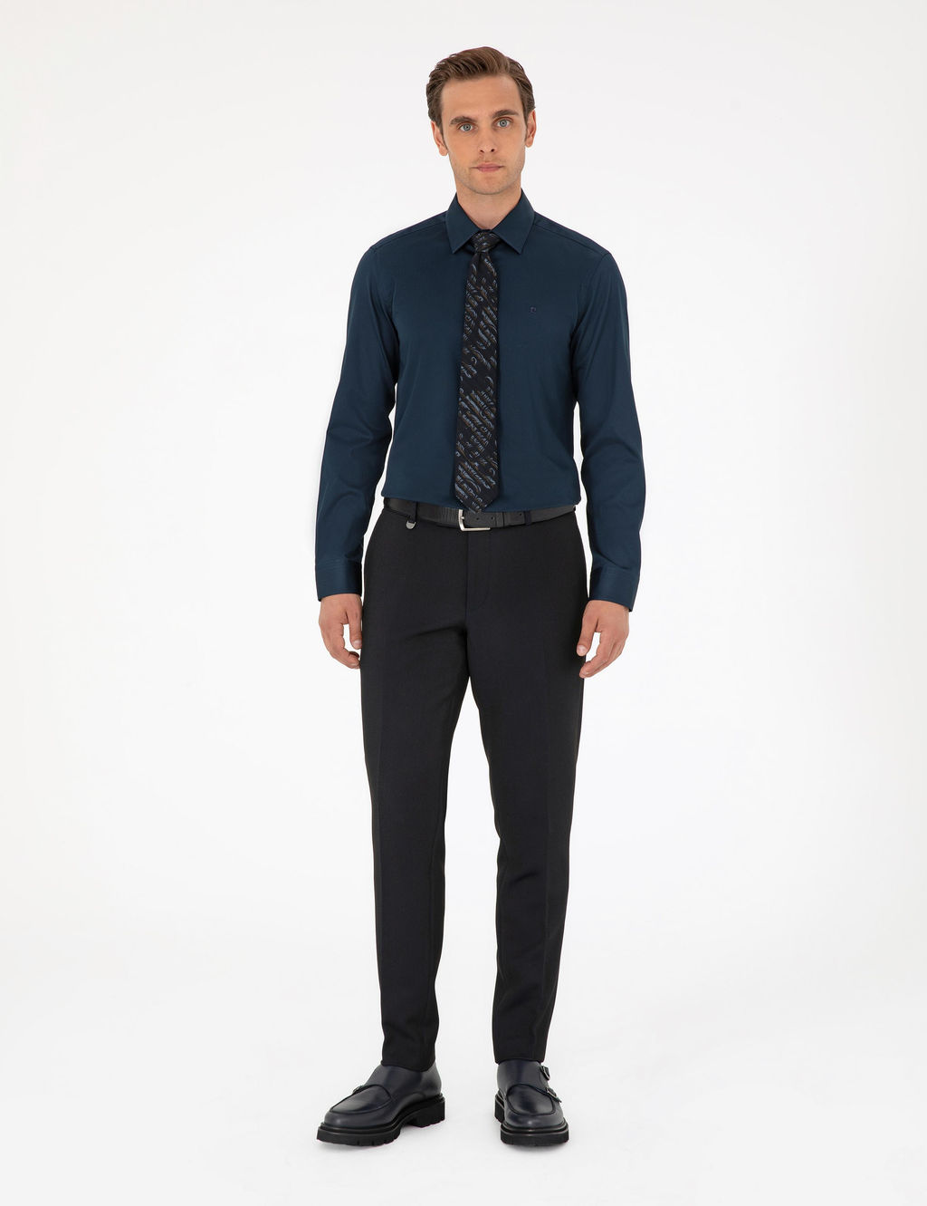 Lacivert Slim Fit Uzun Kollu Basic G_mlek - Pierre cardin фото 11