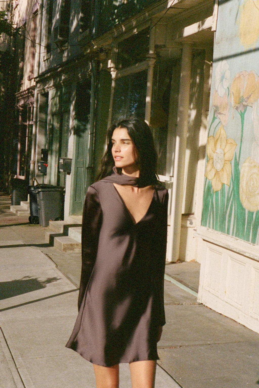 SATIN DRESS WITH FOULARD - Zara фото 4