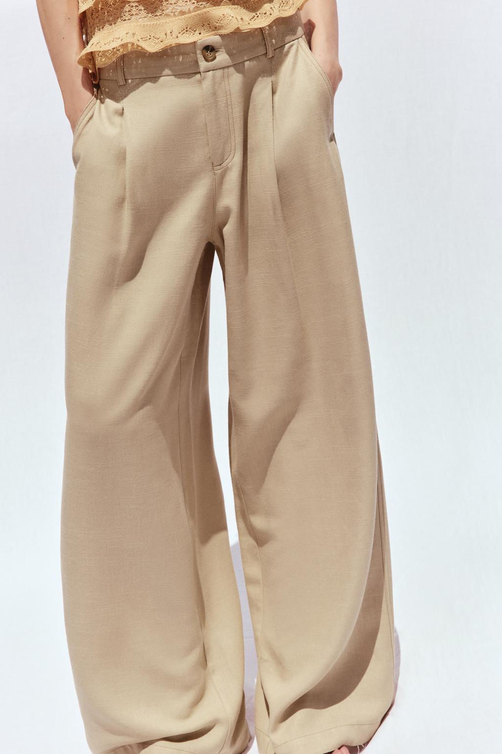 RUSTIC WIDE-LEG TROUSERS - Zara фото 2
