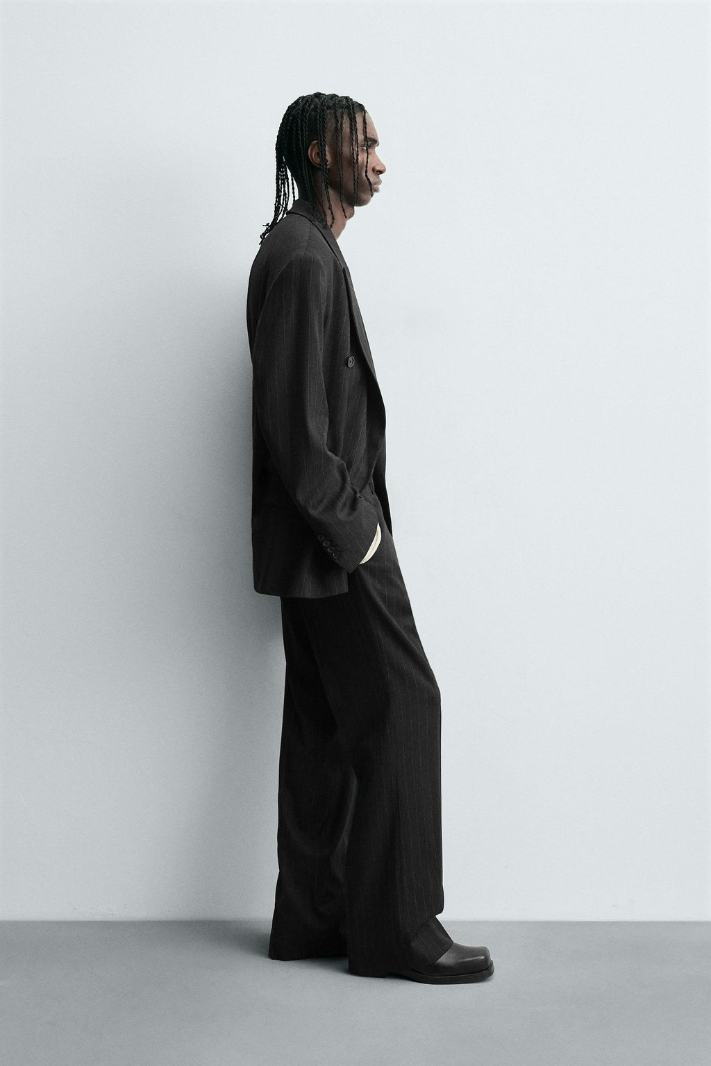 STRIPED SUIT TROUSERS