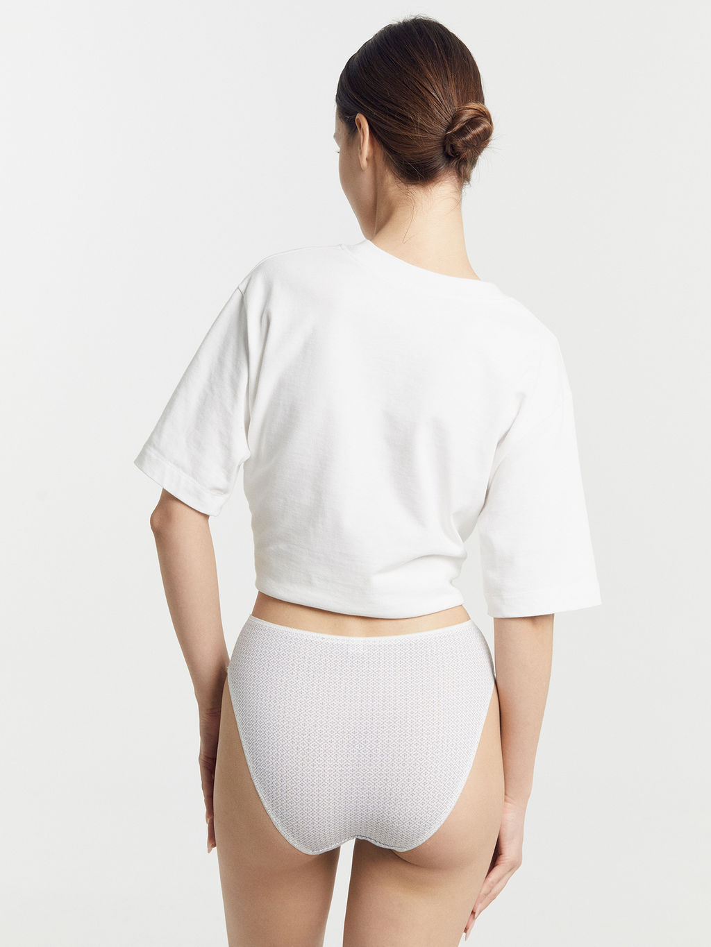 Цена за 2 штуки! Трусы женские классические молочные с серым орнаментом серый орнамент на молочном 412494