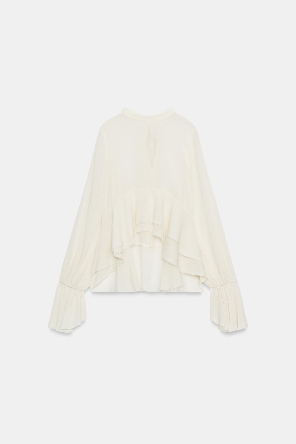 TOP SEMITRANSPARENTE VOLANTES / Crudo - Zara фото 7