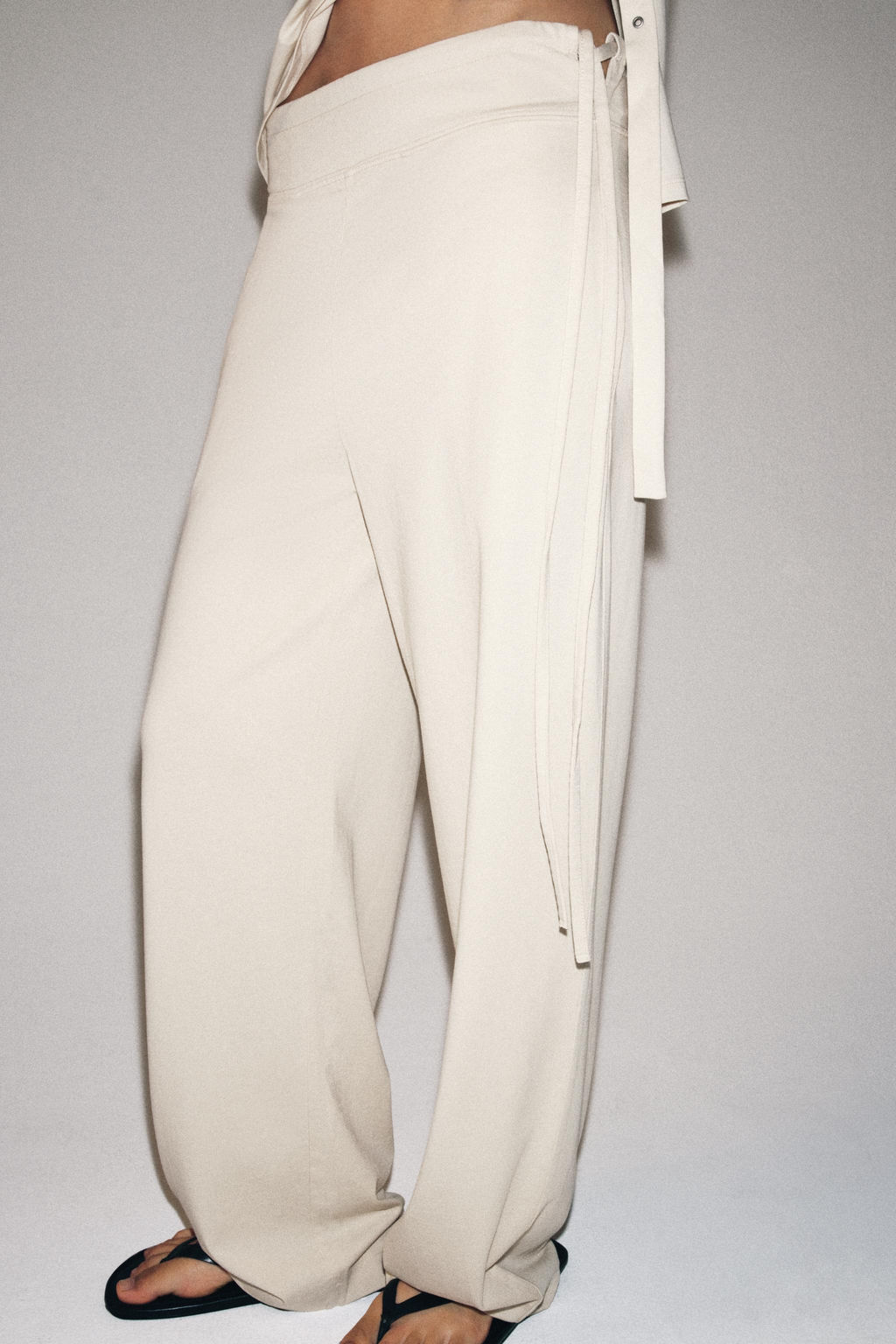 PANTAL?N RECTO CORDONES / Beige - Zara фото 6