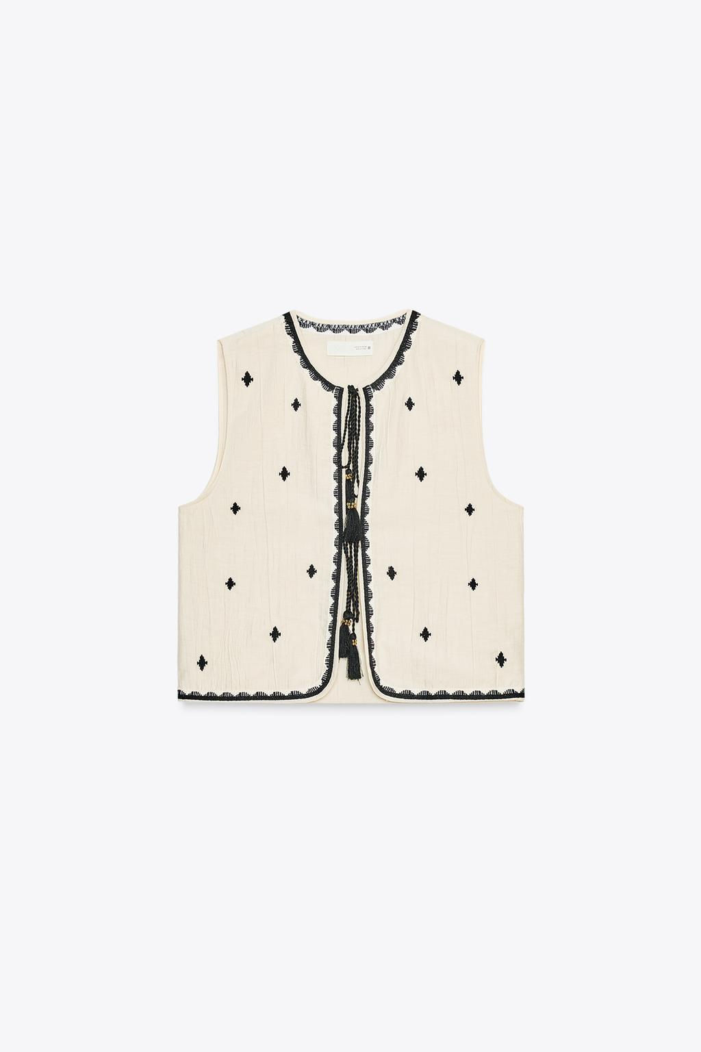 TASSEL EMBROIDERED GILET - Zara фото 6