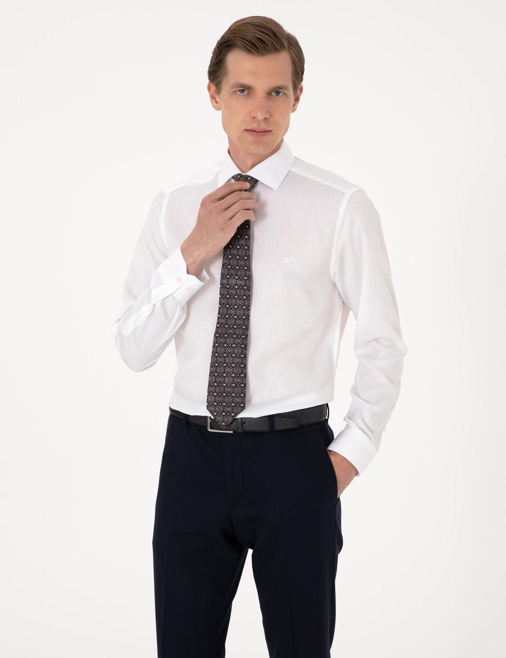 Beyaz Slim Fit Uzun Kollu G_mlek - Pierre cardin фото 4