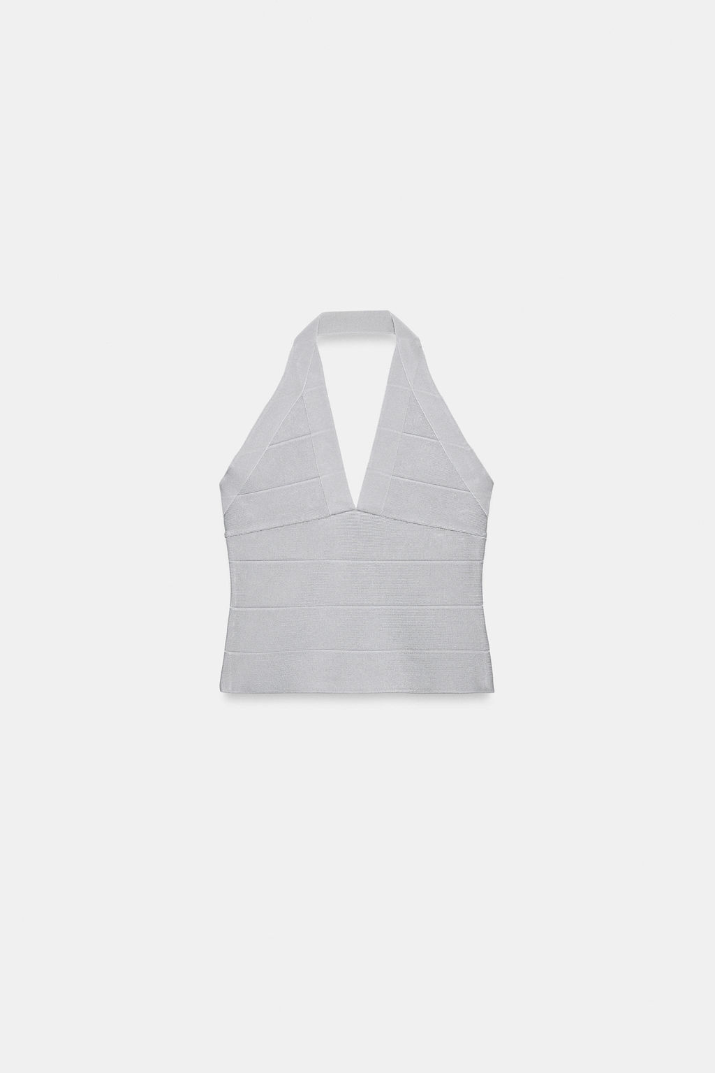 TOP HALTER STRETCH BANDAS / Gris claro - Zara фото 6