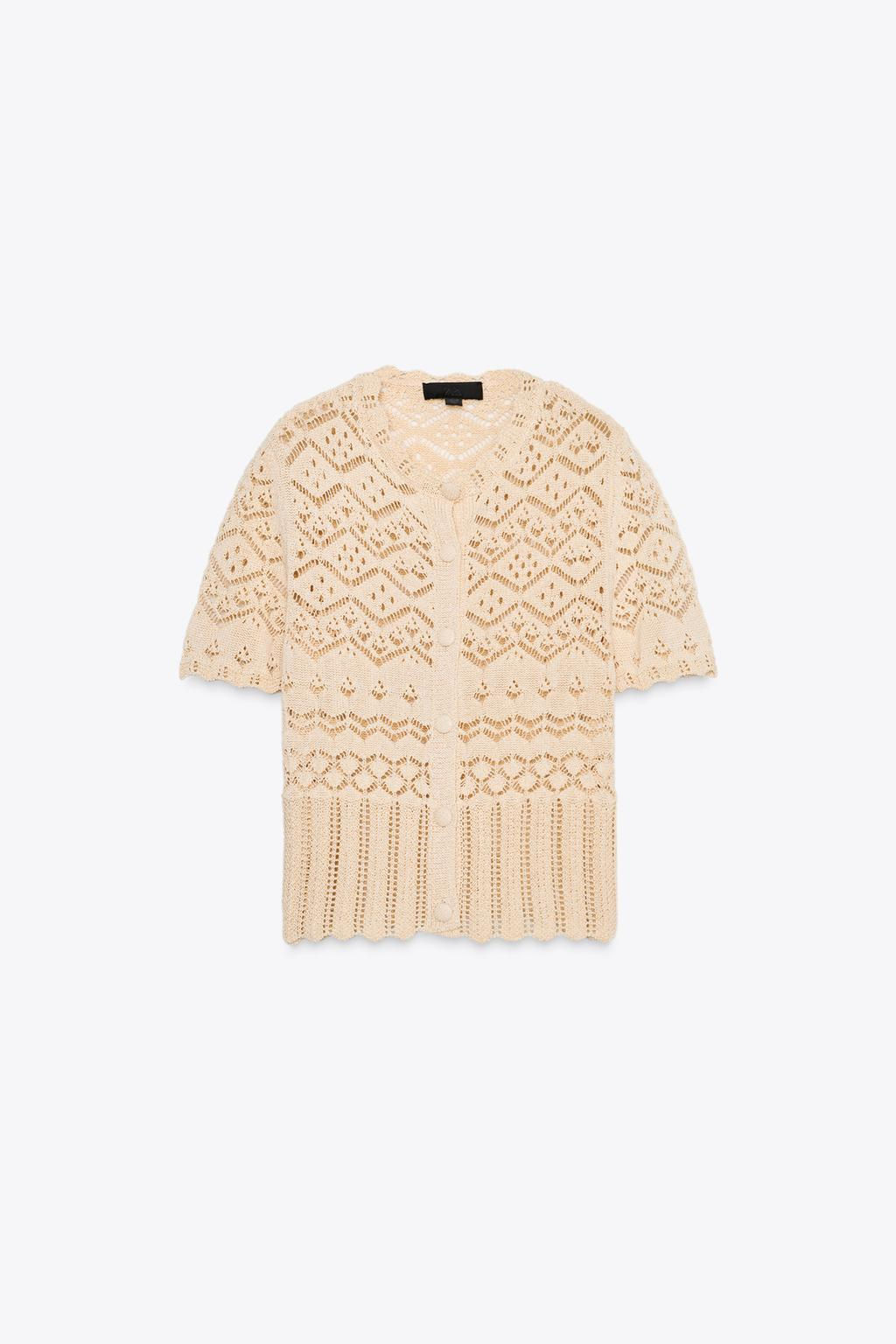 POINTELLE KNIT CARDIGAN - Zara фото 5