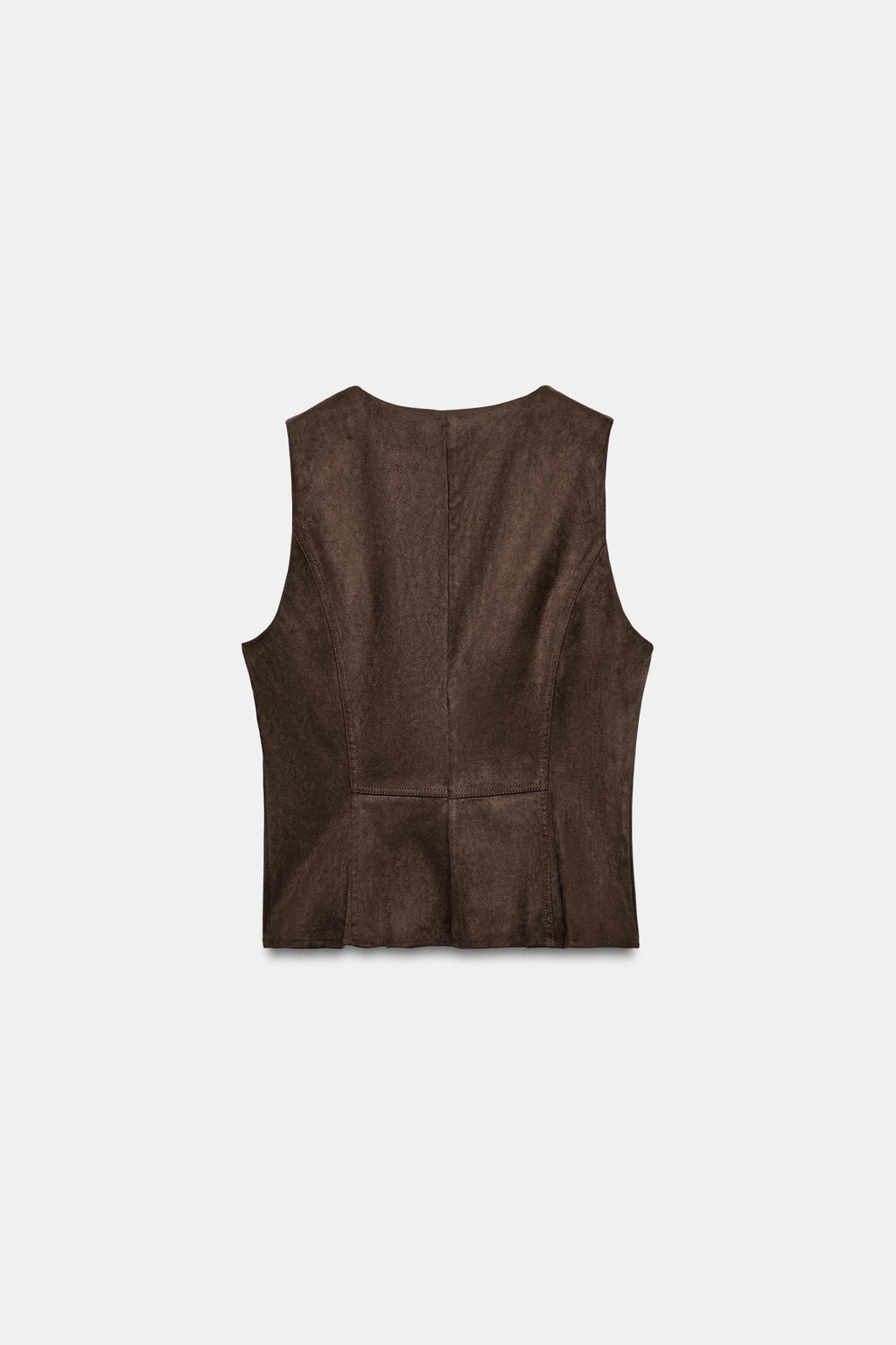 CHALECO EFECTO ANTE BOTONES / Marr?n chocolate - Zara фото 2