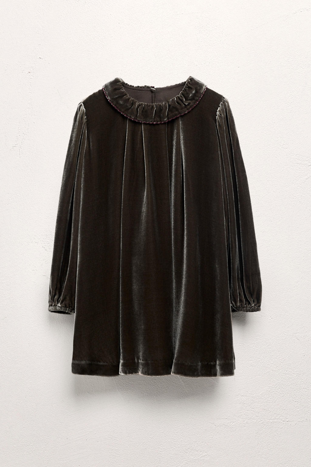 AGE 6-10 / LIMITED EDITION VELVET DRESS WITH SILK - Zara фото 7