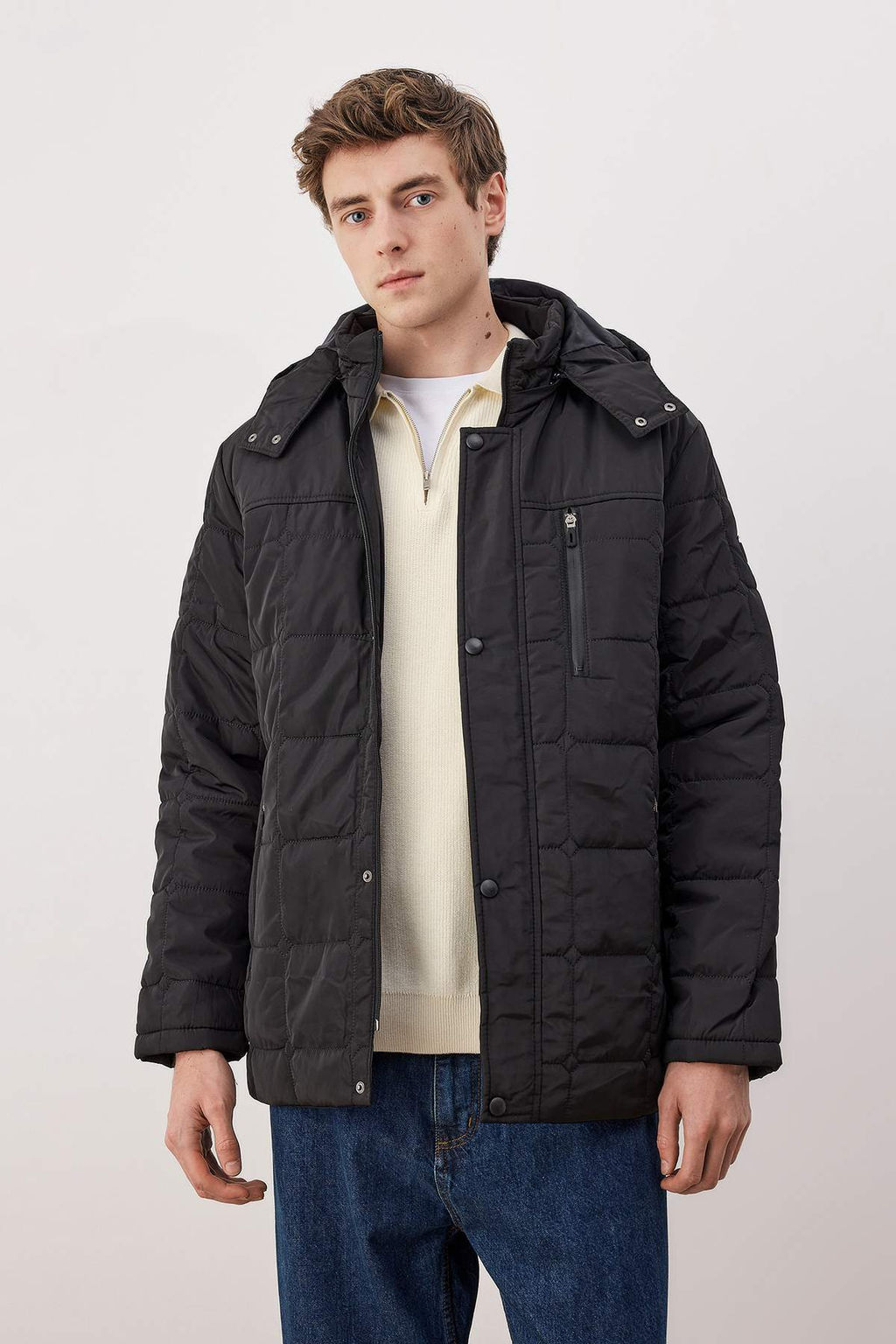 Lacivert Regular Erkek Mont TMNAW26MO00029 - Trendyolmilla фото 8