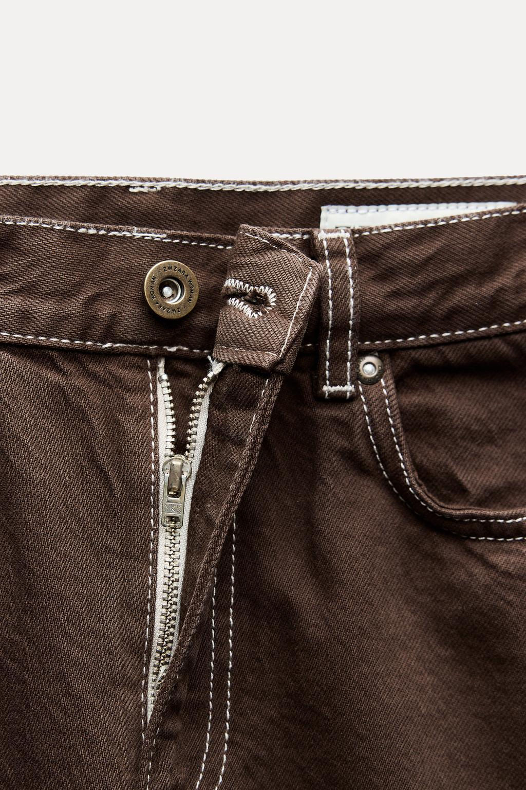 ZW COLLECTION BALLOON MID-WAIST JEANS - Zara фото 9