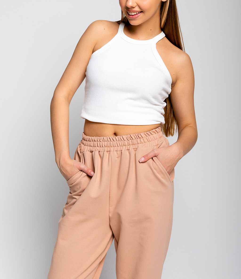 Спортивные брюки #БШ1736, бежевый - Dommod фото 5