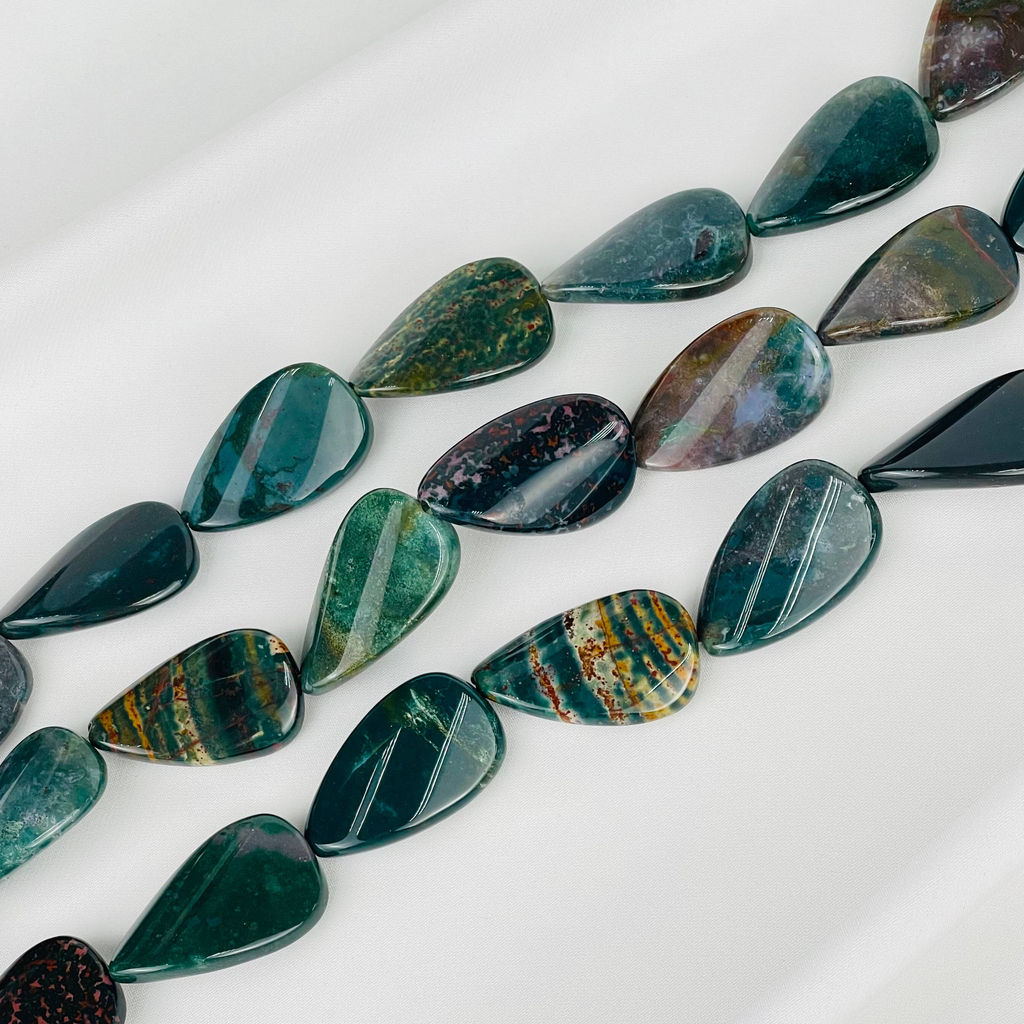 Бусины для украшений из Яшмы (Гелиотроп) - Радуга самоцветов фото 2