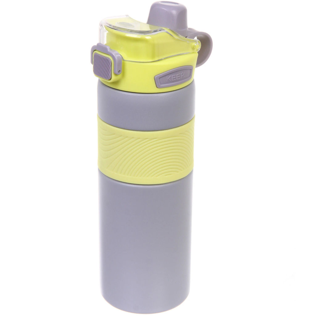 Термос 800мл "Фитнесс", цвет серый