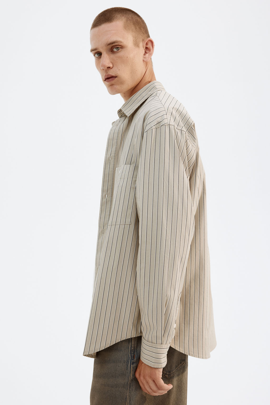 Camisa de popelina Loose Fit - H&m фото 7
