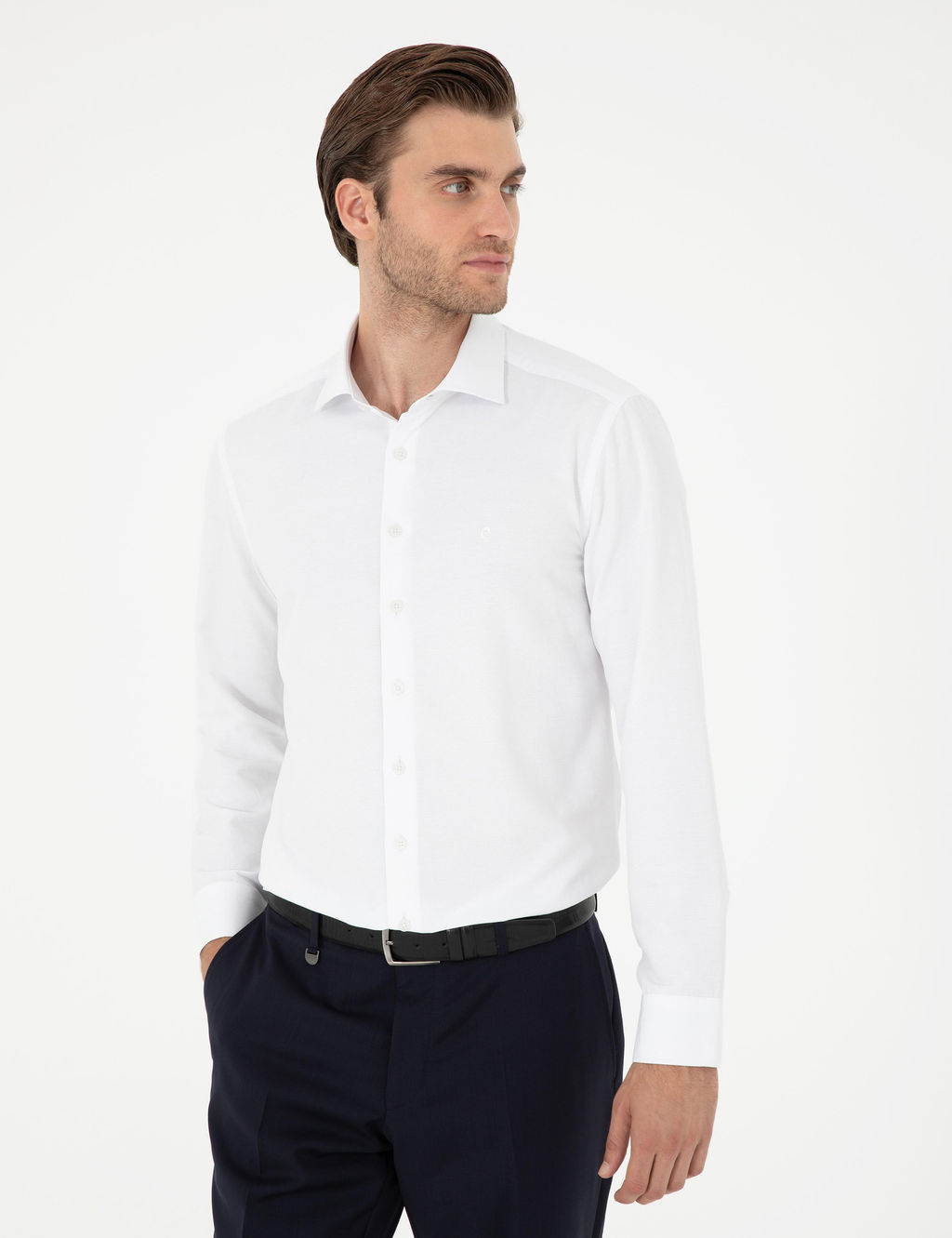 Beyaz Slim Fit Arm_rl_ Uzun Kollu G_mlek - Pierre cardin фото 3