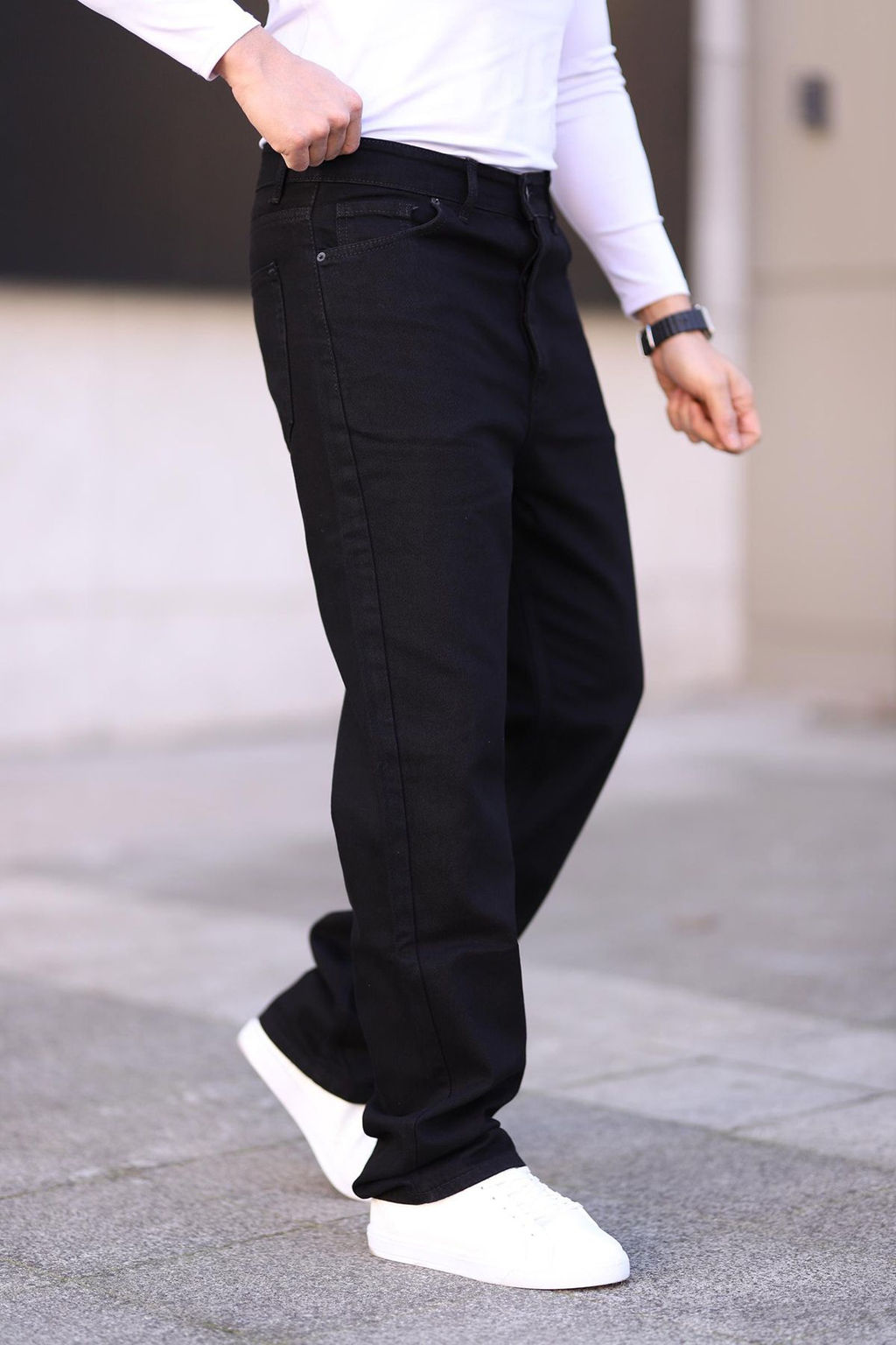 TRENDYOL MAN Ac?k Mavi %100 Pamuk Baggy Fit Jeans Bol Kot Pantolon TMNAW24JE00027 - Trendyolmilla фото 47