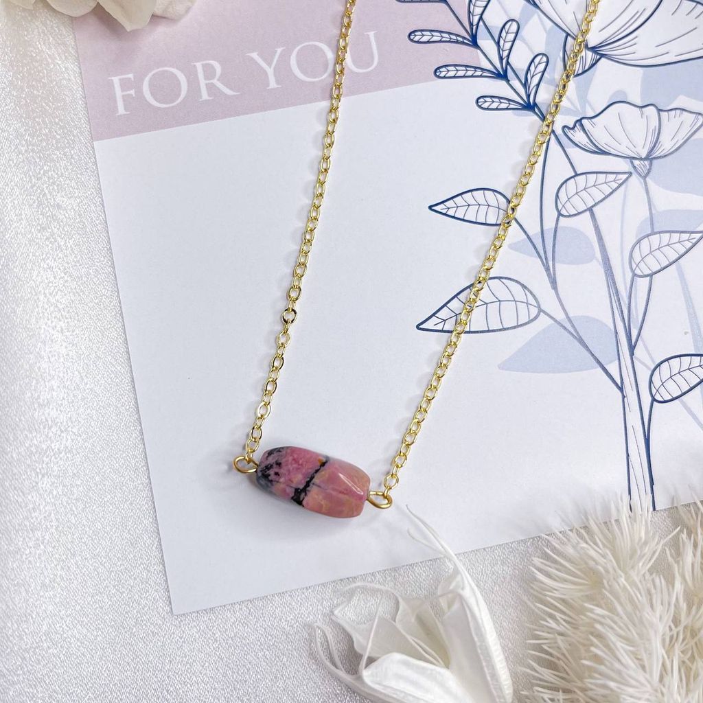 Кулон на цепочке с Родонитом 45 см +