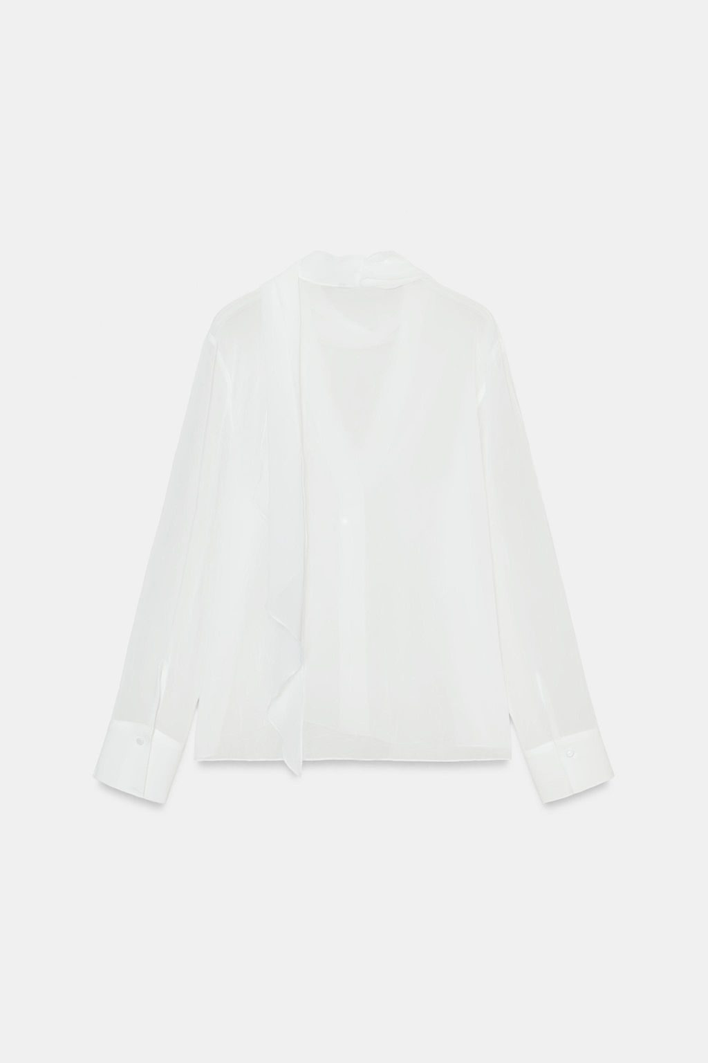 BLUSA SEMITRANSPARENTE FLOR / Blanco - Zara фото 9