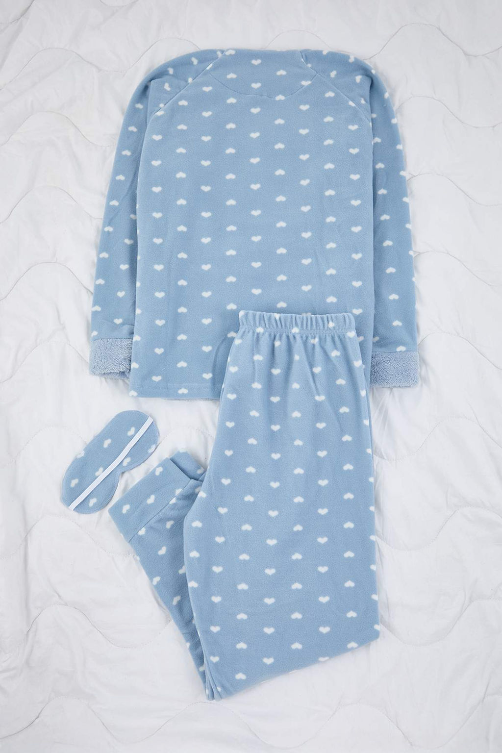 Trendyolmilla Lila 3lu Kalpli Uyku Bantl? Polar K?sl?k Orme Pijama Tak?m? THMAW21PT0666  фото 21