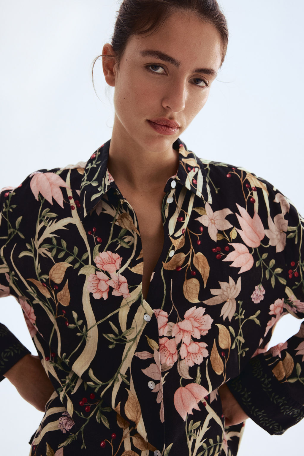 Camisa en mezcla de lino - H&m фото 6