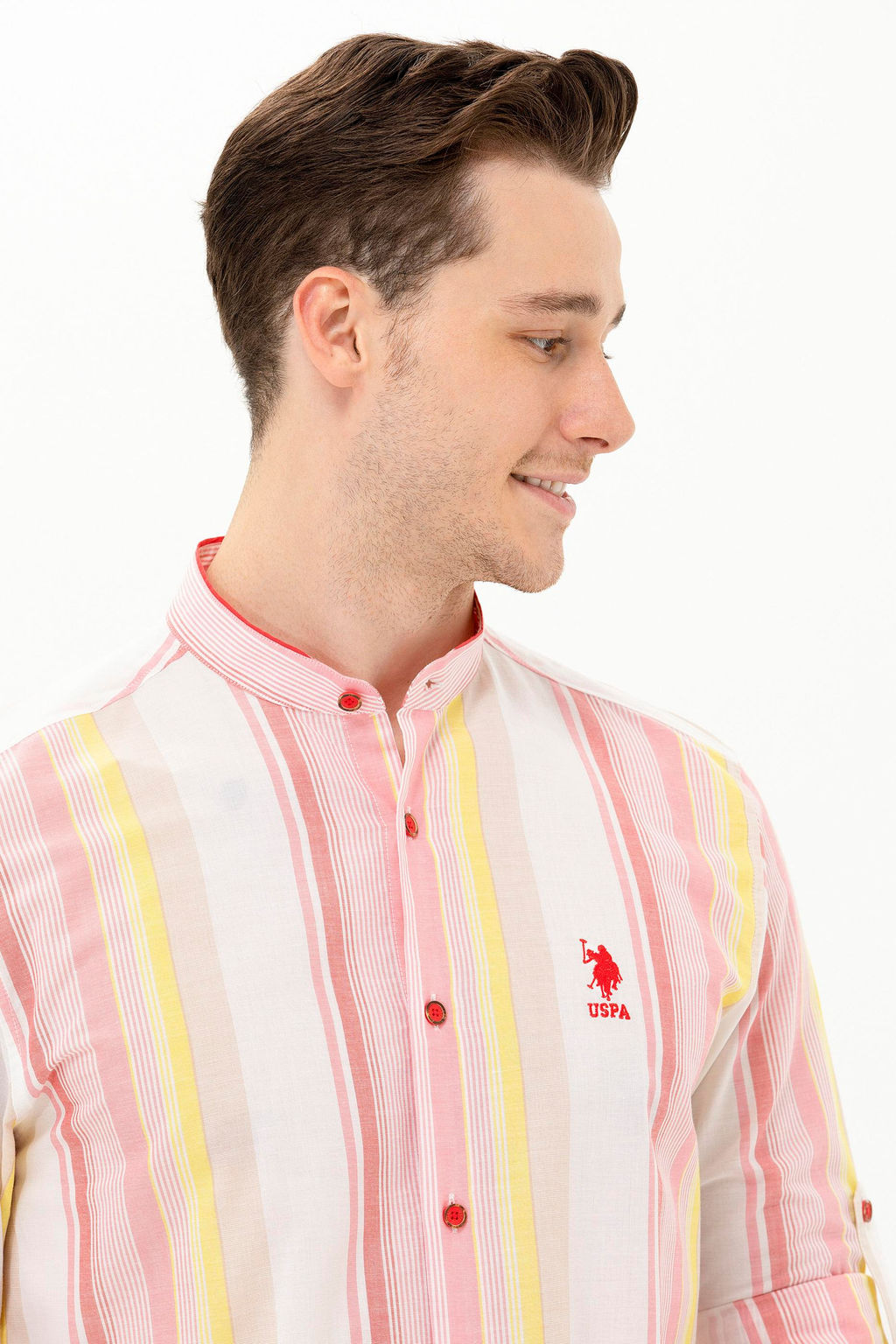 U. S. Polo Assn / Мужская красная рубашка с длинным рукавом - U.s. polo assn фото 16