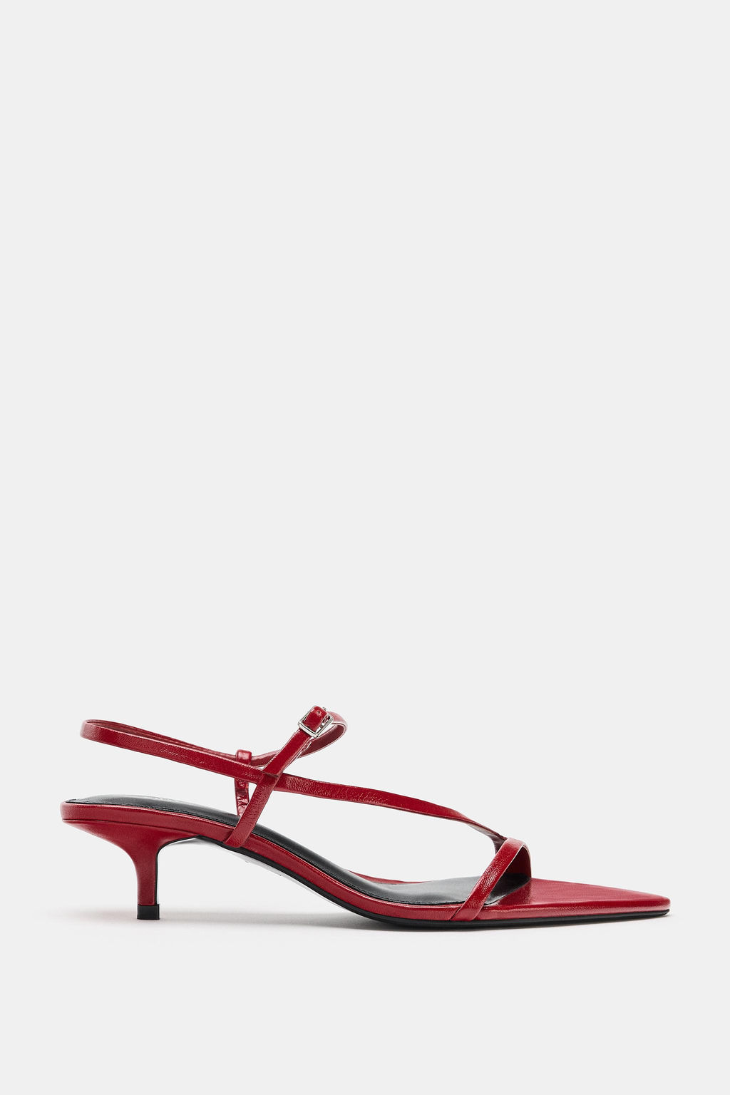 SANDALIA KITTEN PIEL / Rojo - Zara фото 3