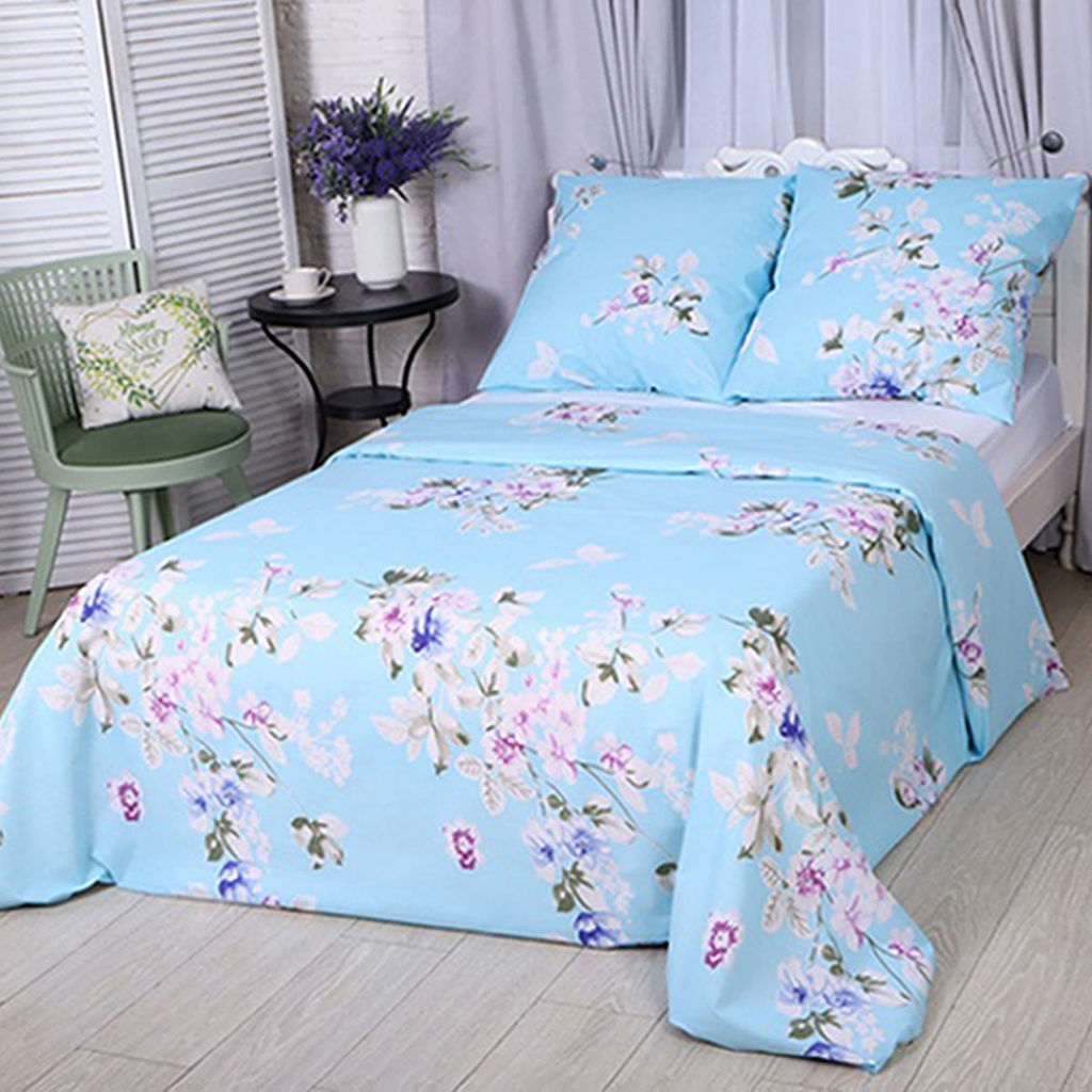 КПБ Бязь Экстра - Цветочная поляна 2 сп. (нав.70х70)