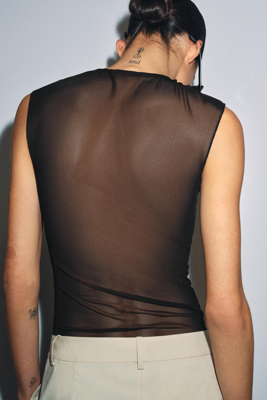 BODY TUL BORDADOS / Negro - Zara фото 3