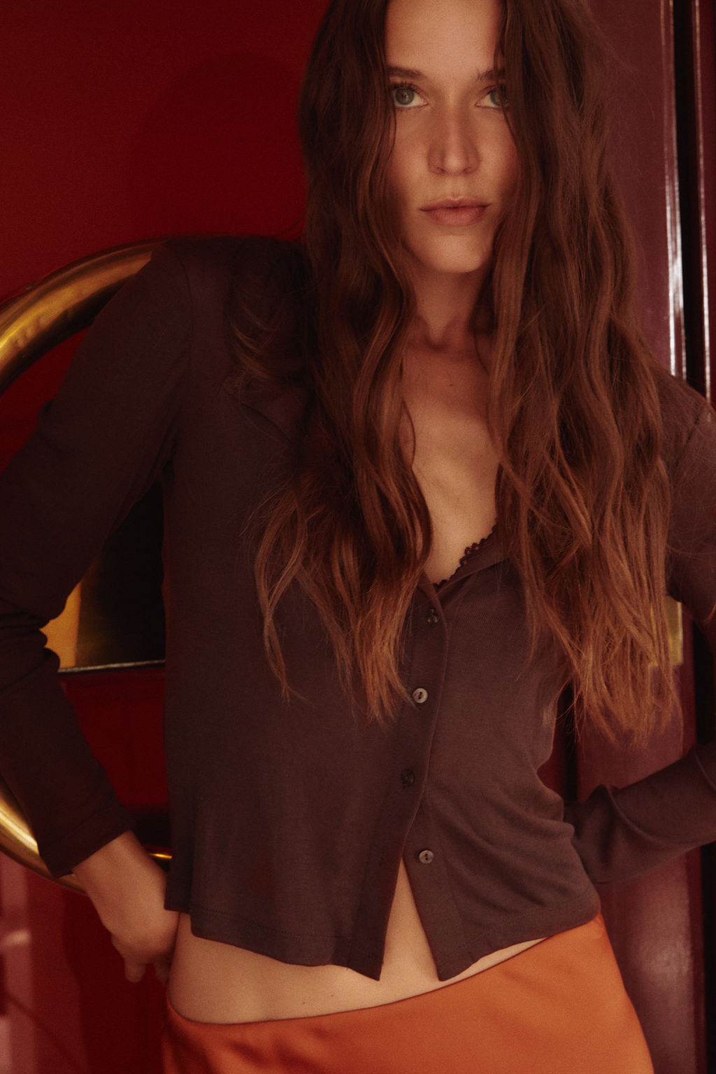 Top de punto fino con botones - H&m фото 3