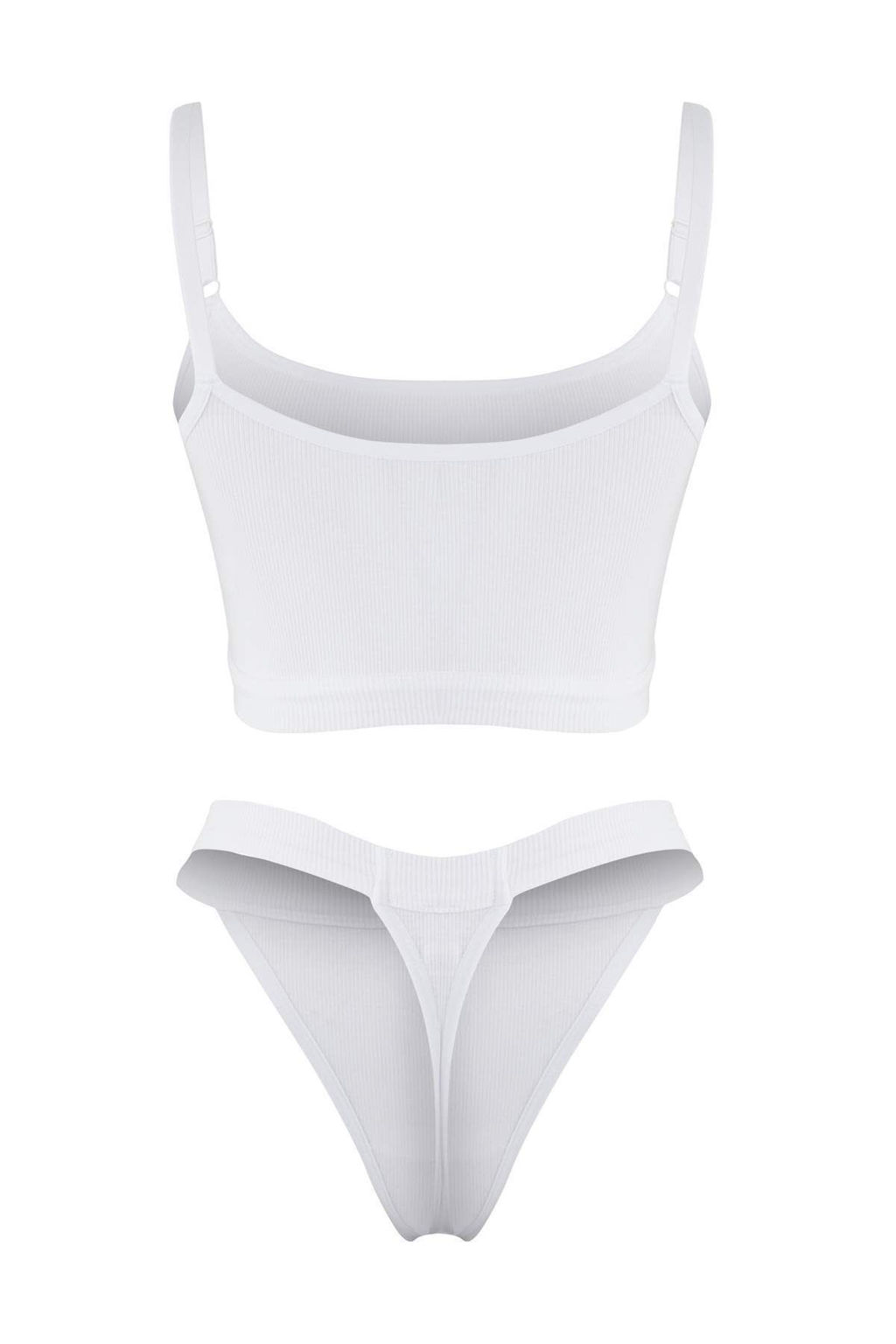 Beyaz Pamuklu Fitilli Kiraz Bask?l? Kaps?z Ask?l? Tanga Orme Ic Camas?r? Tak?m? THMAW26CC00001 - Trendyolmilla фото 7