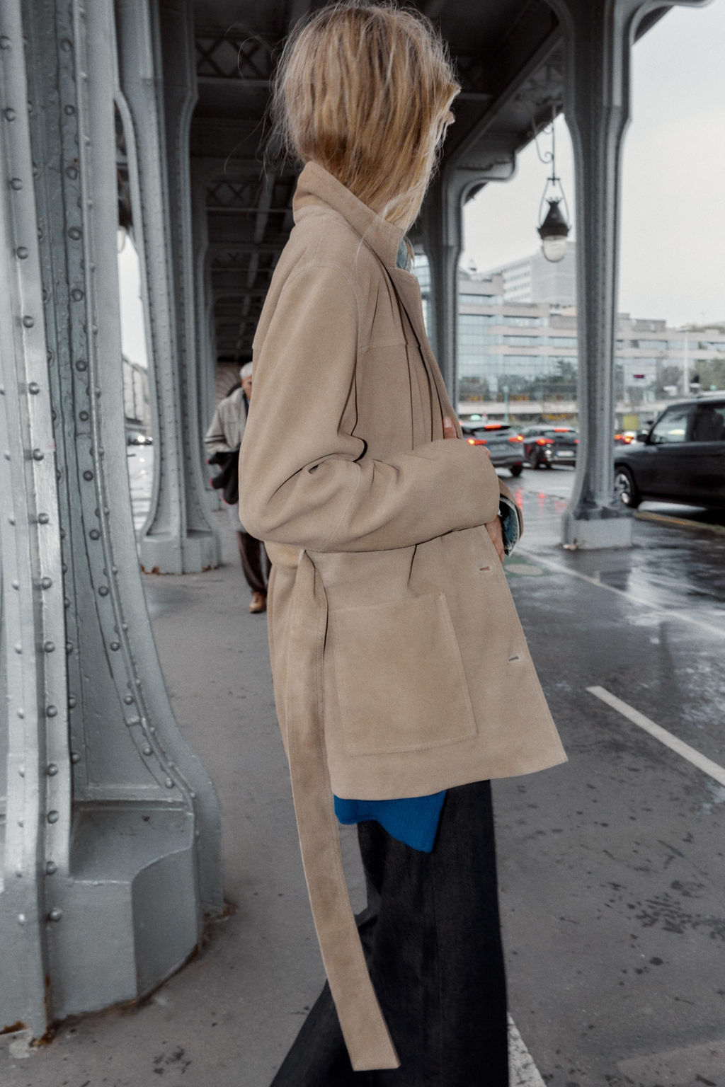 100% LEATHER JACKET WITH BELT - Zara фото 3