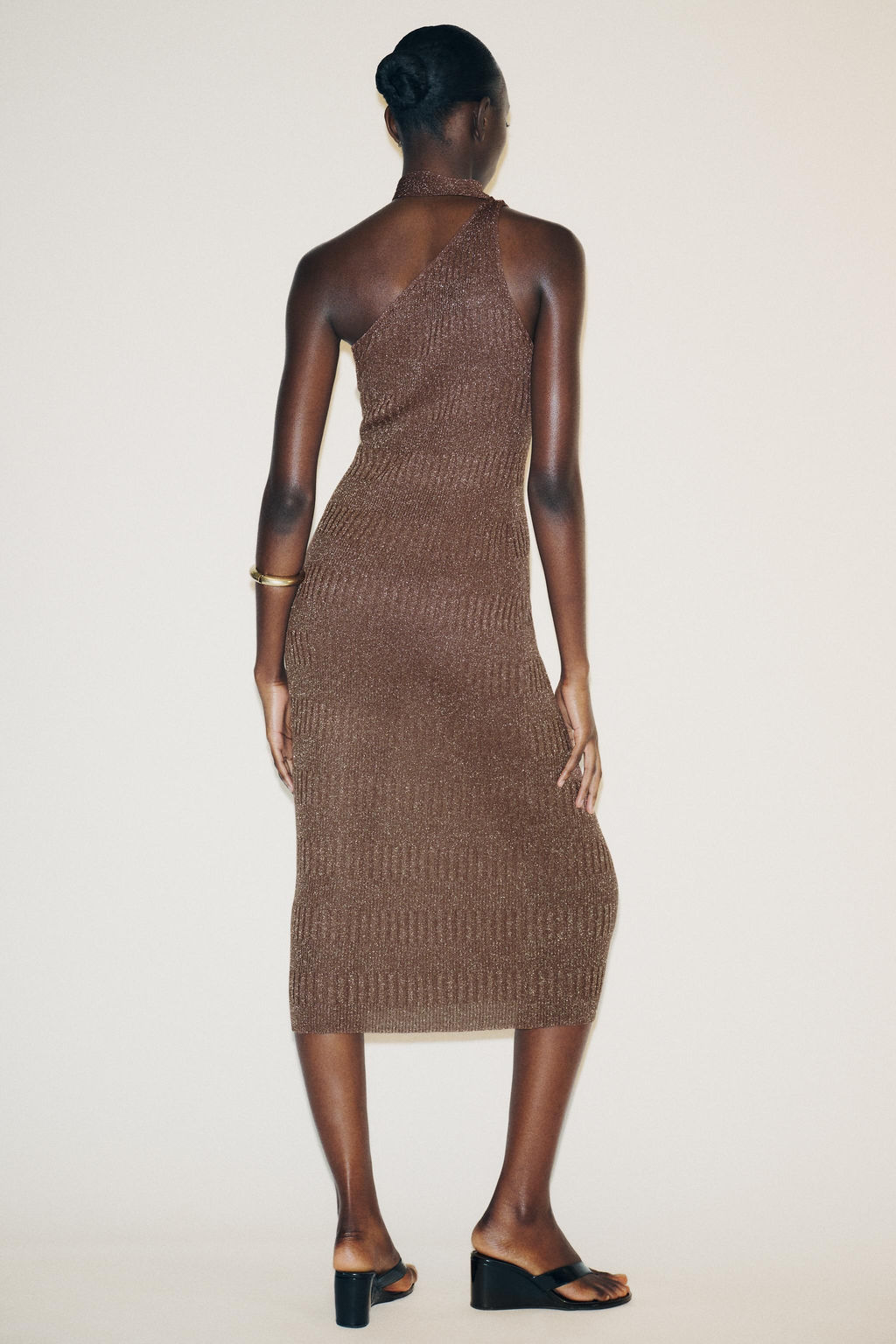 ASYMMETRIC FOULARD MIDI DRESS - Zara фото 14