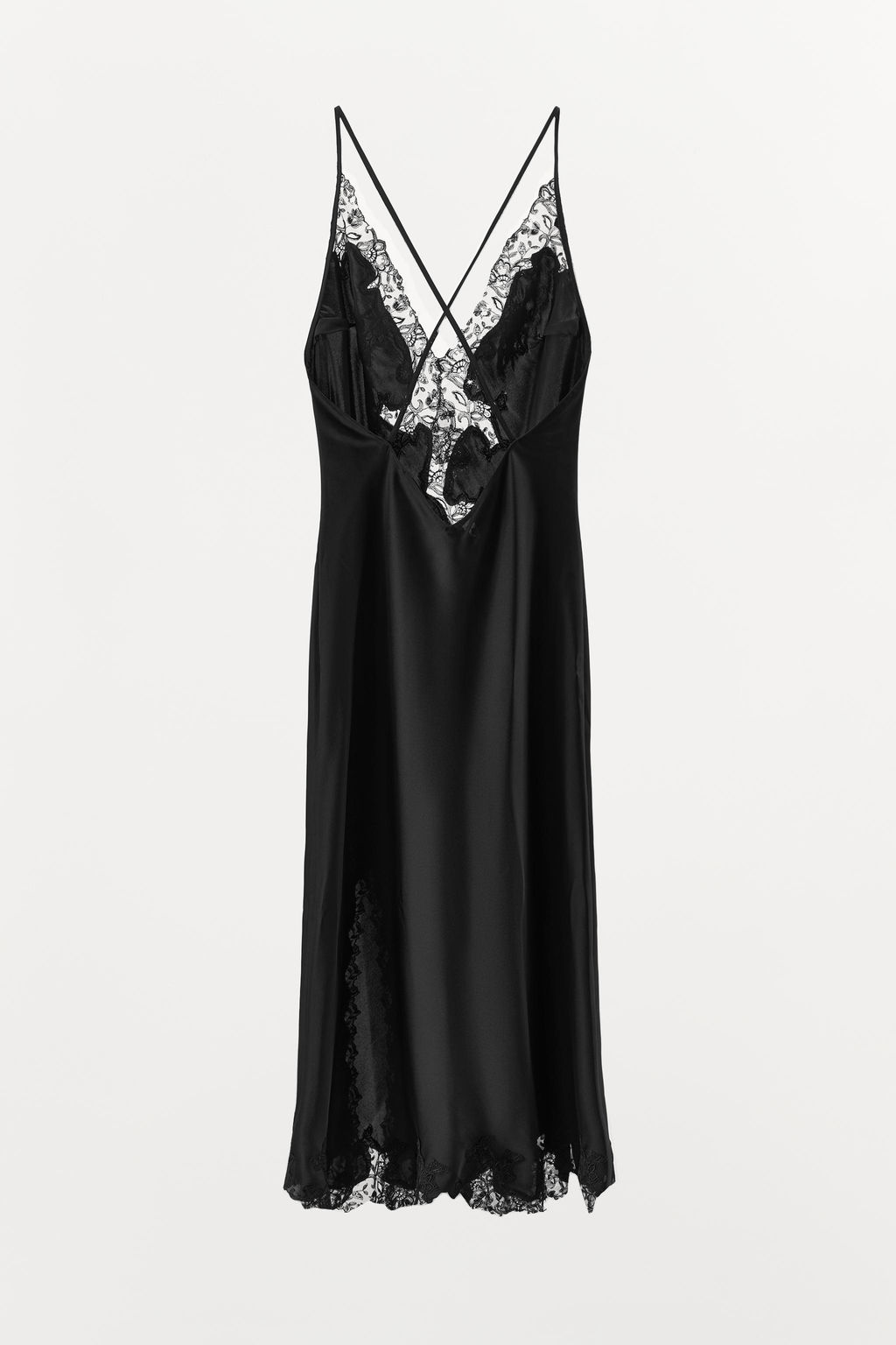 EMBROIDERED LACE SATIN DRESS - Zara фото 8