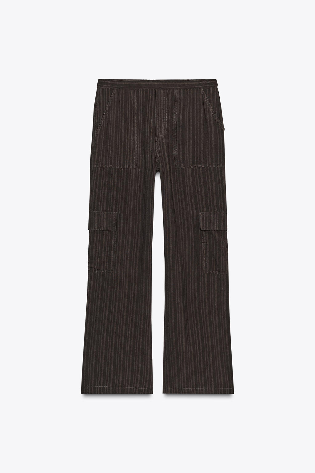 STRIPED FLOWING CARGO TROUSERS - Zara фото 2