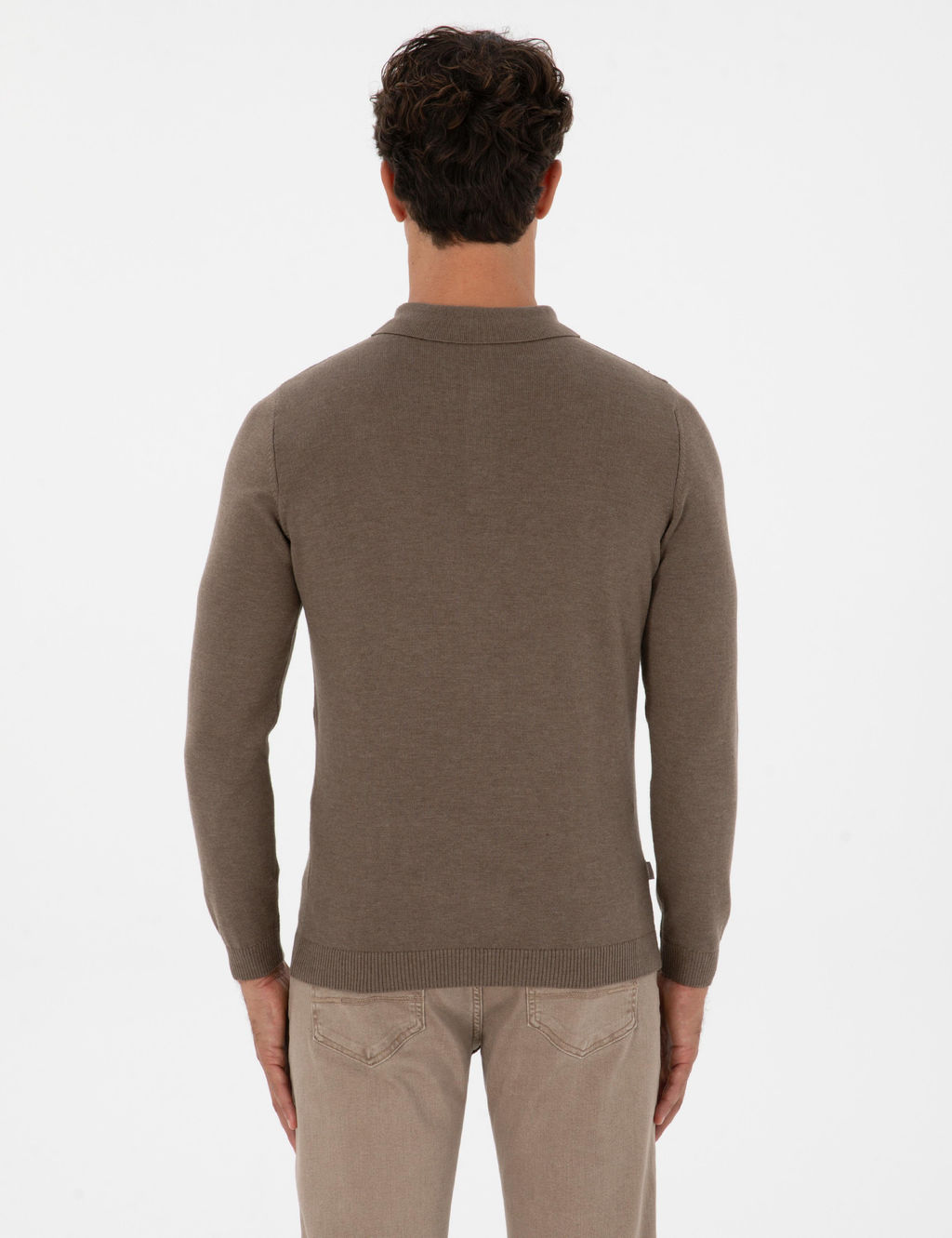 Vizon Melanj Slim Fit Polo Yaka Basic Triko Kazak - Pierre cardin фото 5