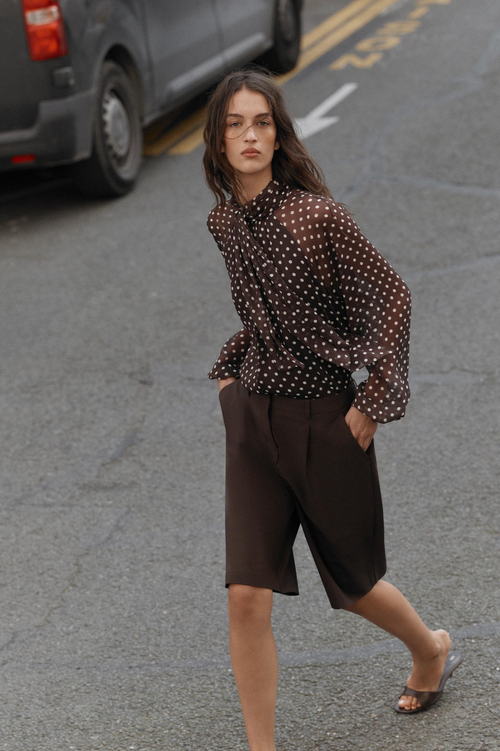 POLKA DOT BLOUSE WITH BOW - Zara фото 18