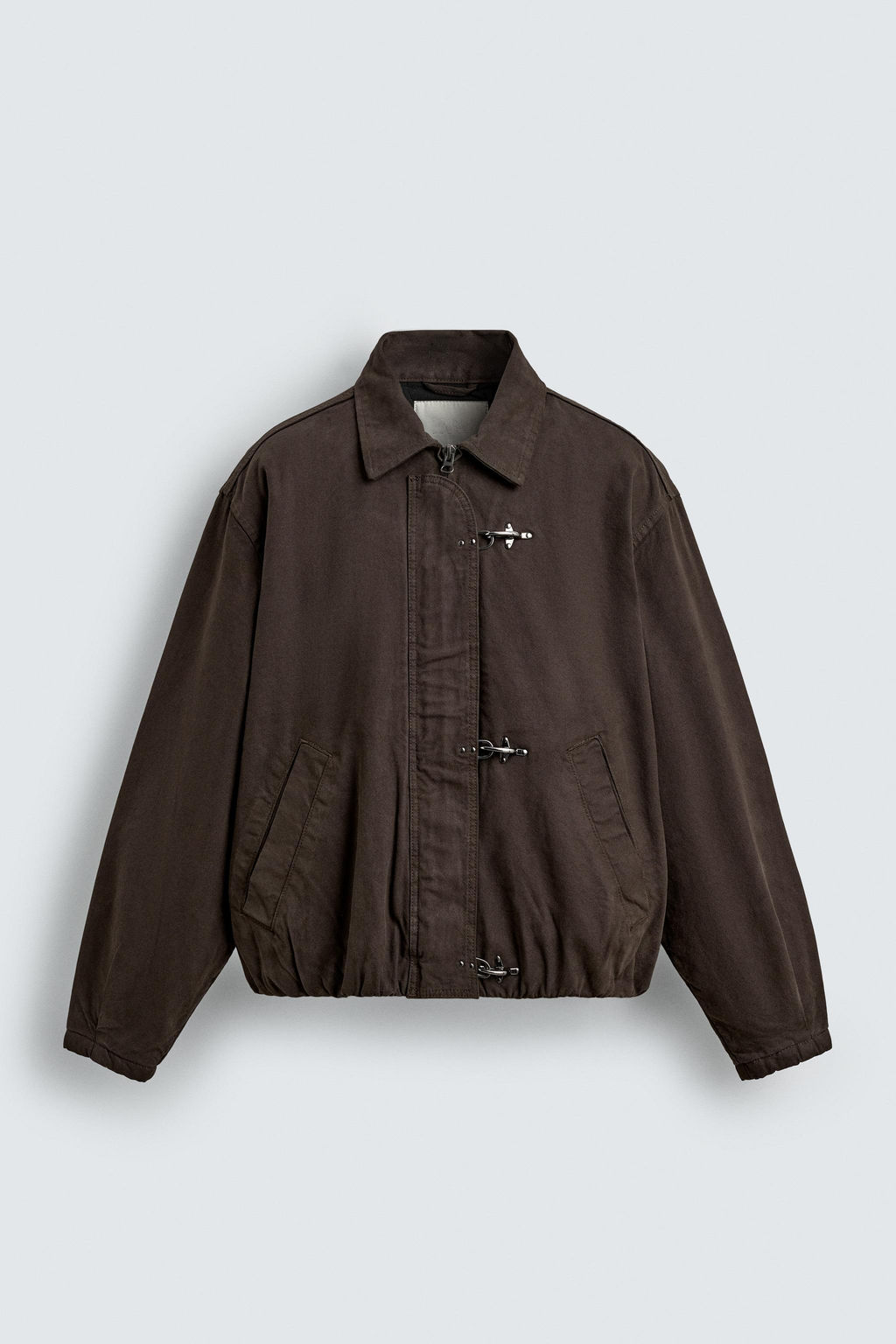 CROPPED FIT JACKET WITH FIREMAN CLASP - Zara фото 8