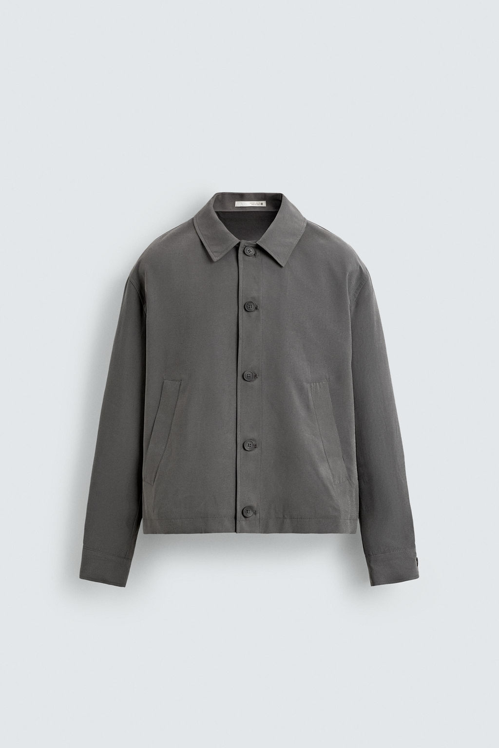 SOBRECAMISA FLUIDA BOXY FIT / Gris topo - Zara фото 8