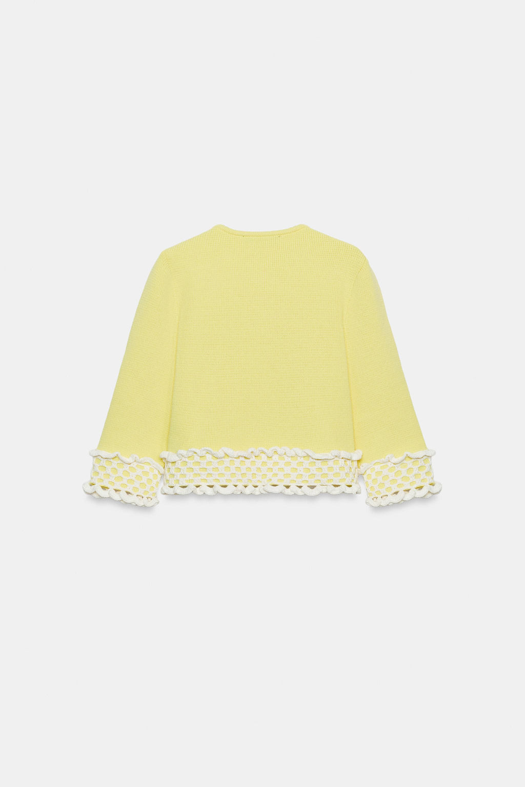 CHAQUETA COMBINADA PUNTO CROCHET / Amarillo - Zara фото 7