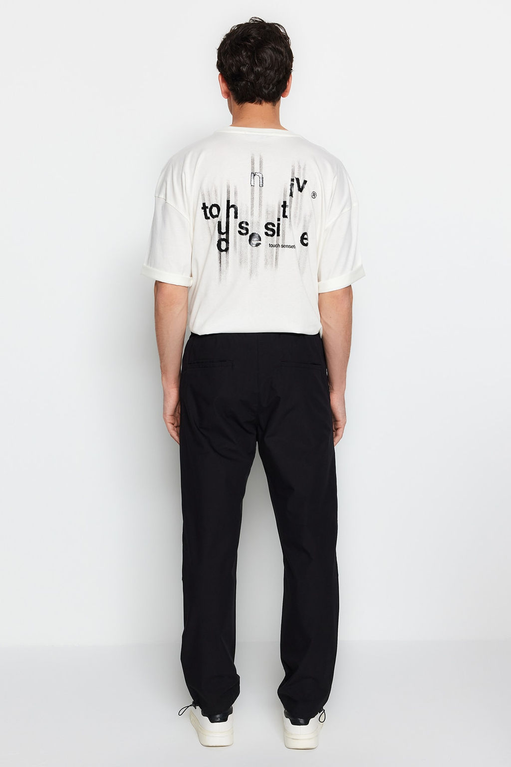 Siyah Jogger Fit Baggy Parasut Pantolon TMNSS23PL00045