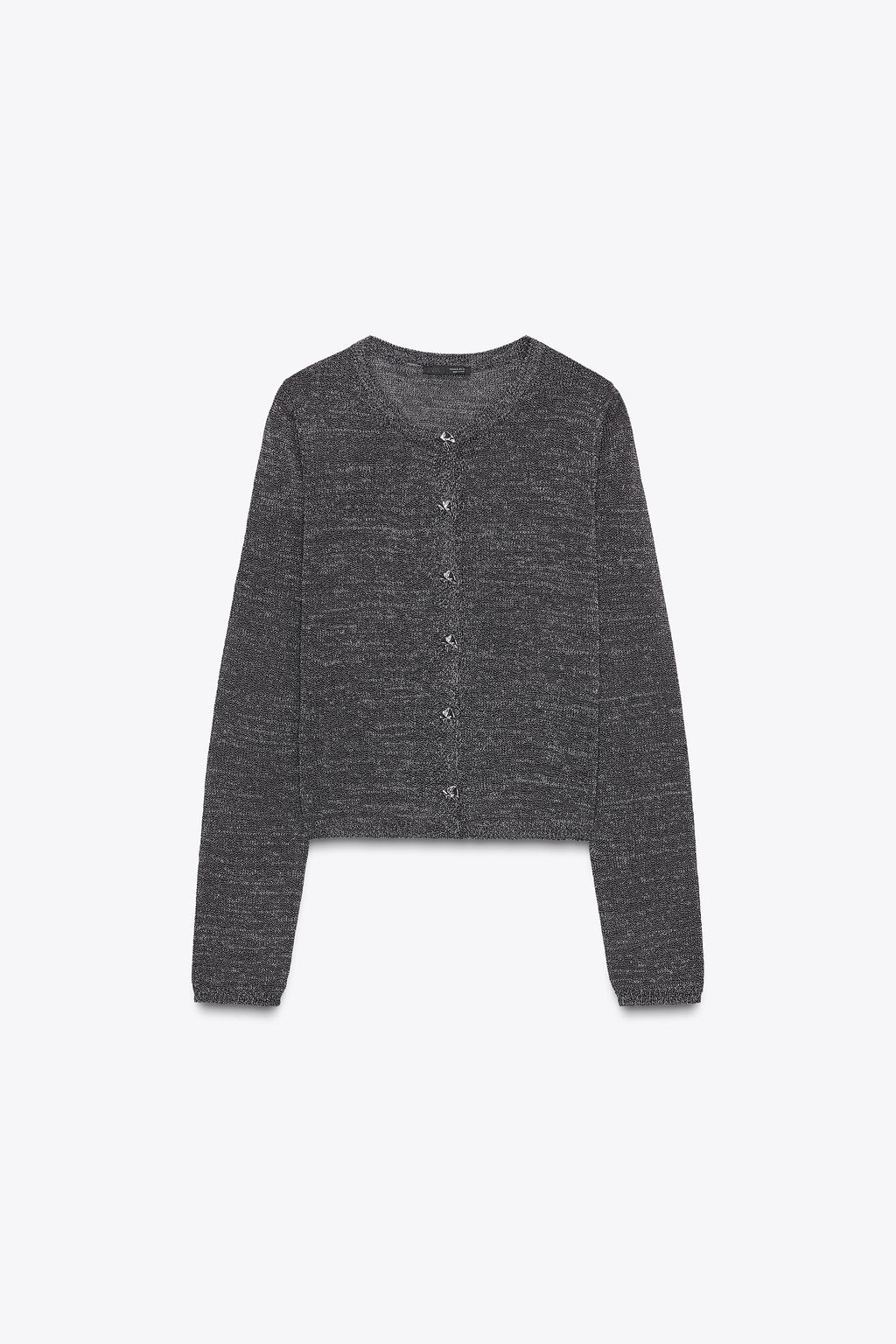 METALLIC THREAD BUTTON CARDIGAN - Zara фото 3