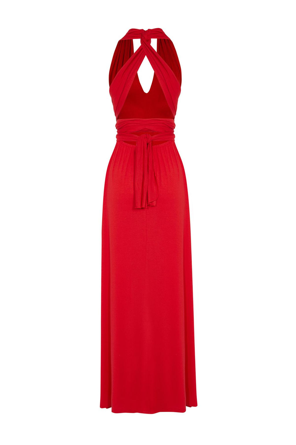 TRENDYOLMILLA Siyah Kusakl? Baglamal? Orme Maxi Plaj Elbisesi TBESS21EL2992 фото 7