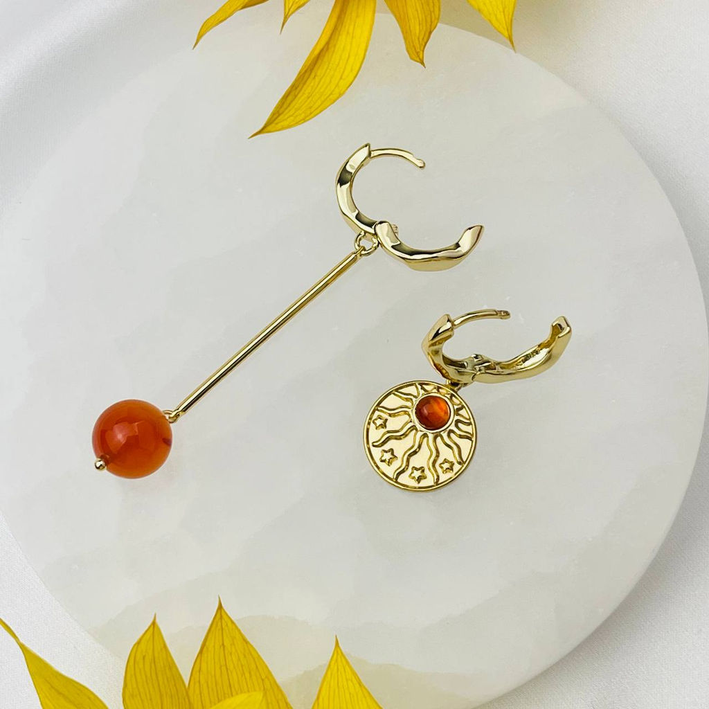 Серьги из Сердолика