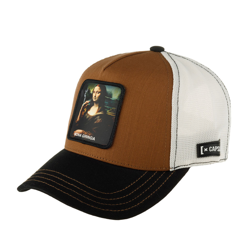 Бейсболка CAPSLAB арт. CL/ART/1/PCT/MONA Premium Mona Gringa (коричневый / черный)